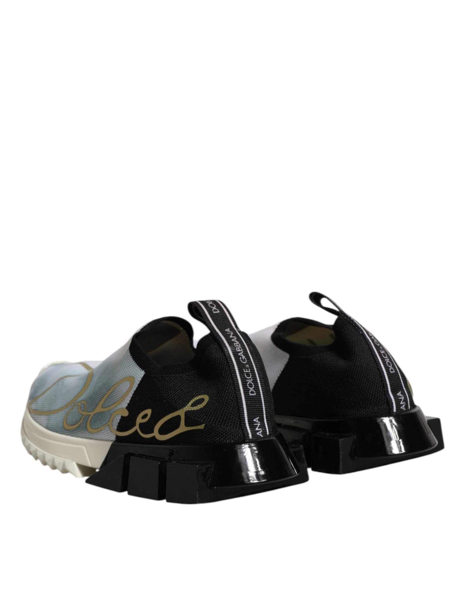 Dolce & Gabbana White Black Low Top Sorrento Sneakers Shoes - RIMODA