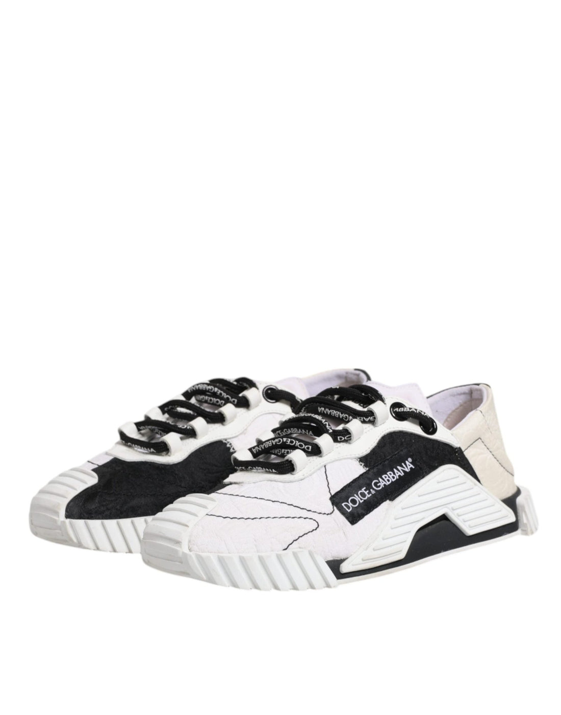 Dolce & Gabbana White Black NS1 Low Top Sneakers Shoes - RIMODA