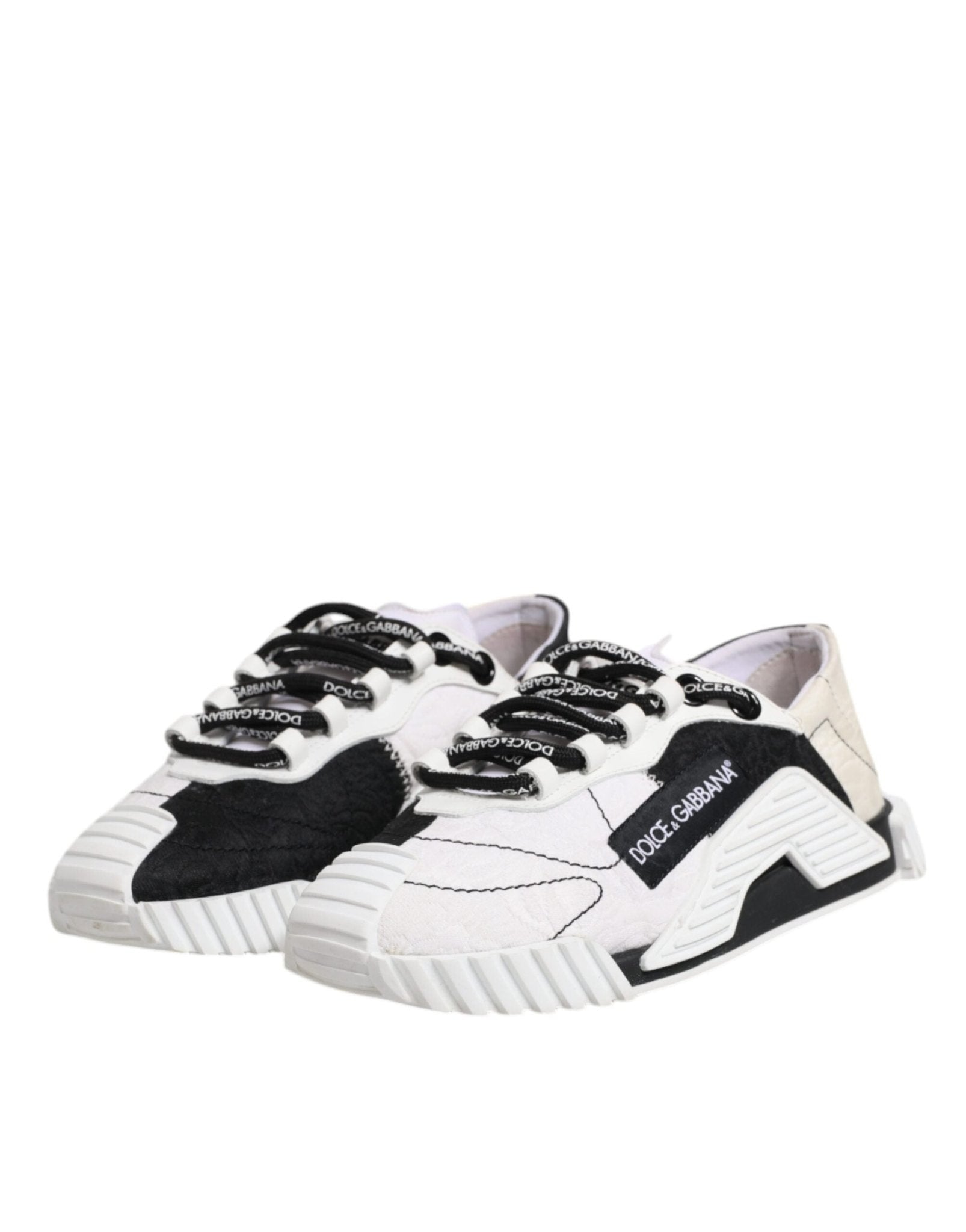 Dolce & Gabbana White Black NS1 Low Top Sneakers Shoes - RIMODA