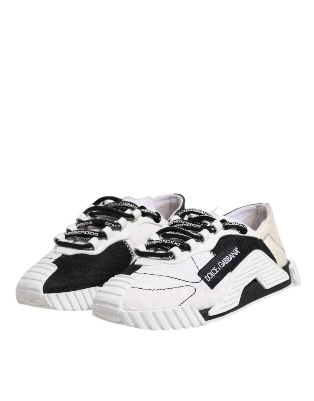 Dolce & Gabbana White Black NS1 Low Top Sneakers Shoes - RIMODA