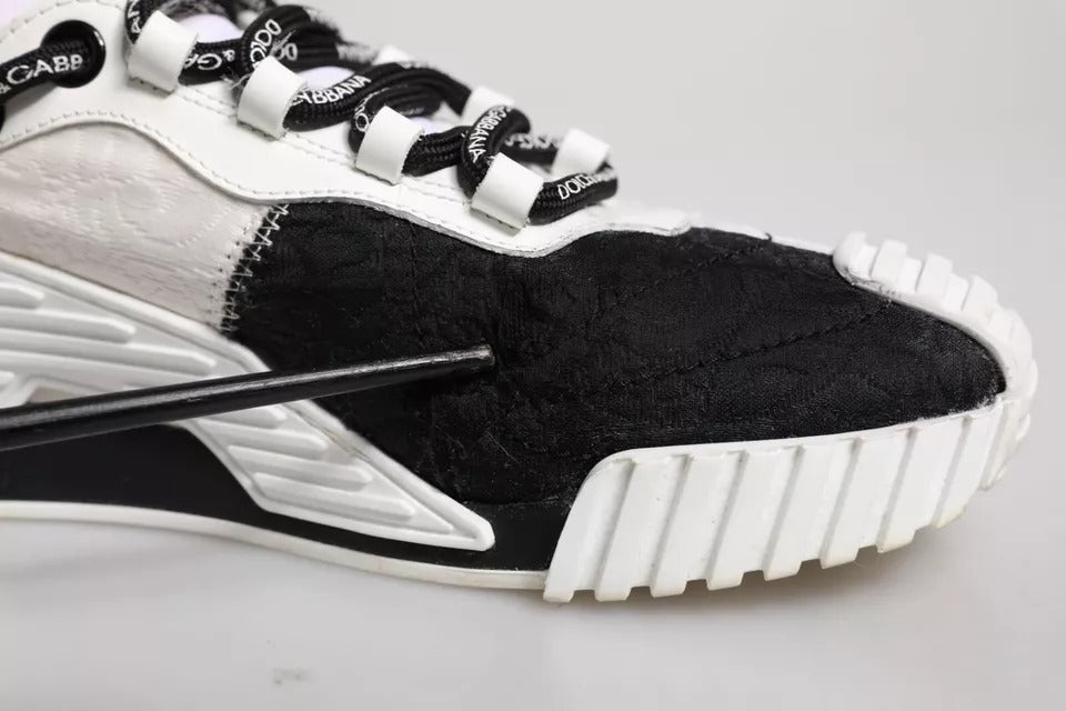 Dolce & Gabbana White Black NS1 Low Top Sneakers Shoes - RIMODA