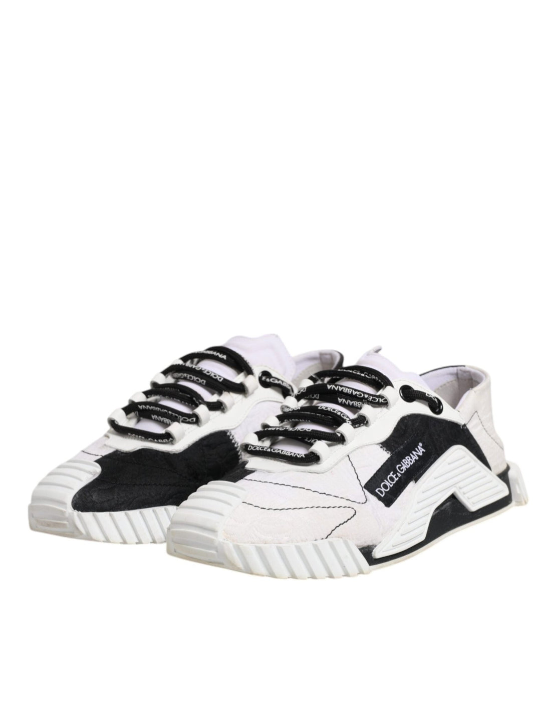 Dolce & Gabbana White Black NS1 Low Top Sneakers Shoes - RIMODA