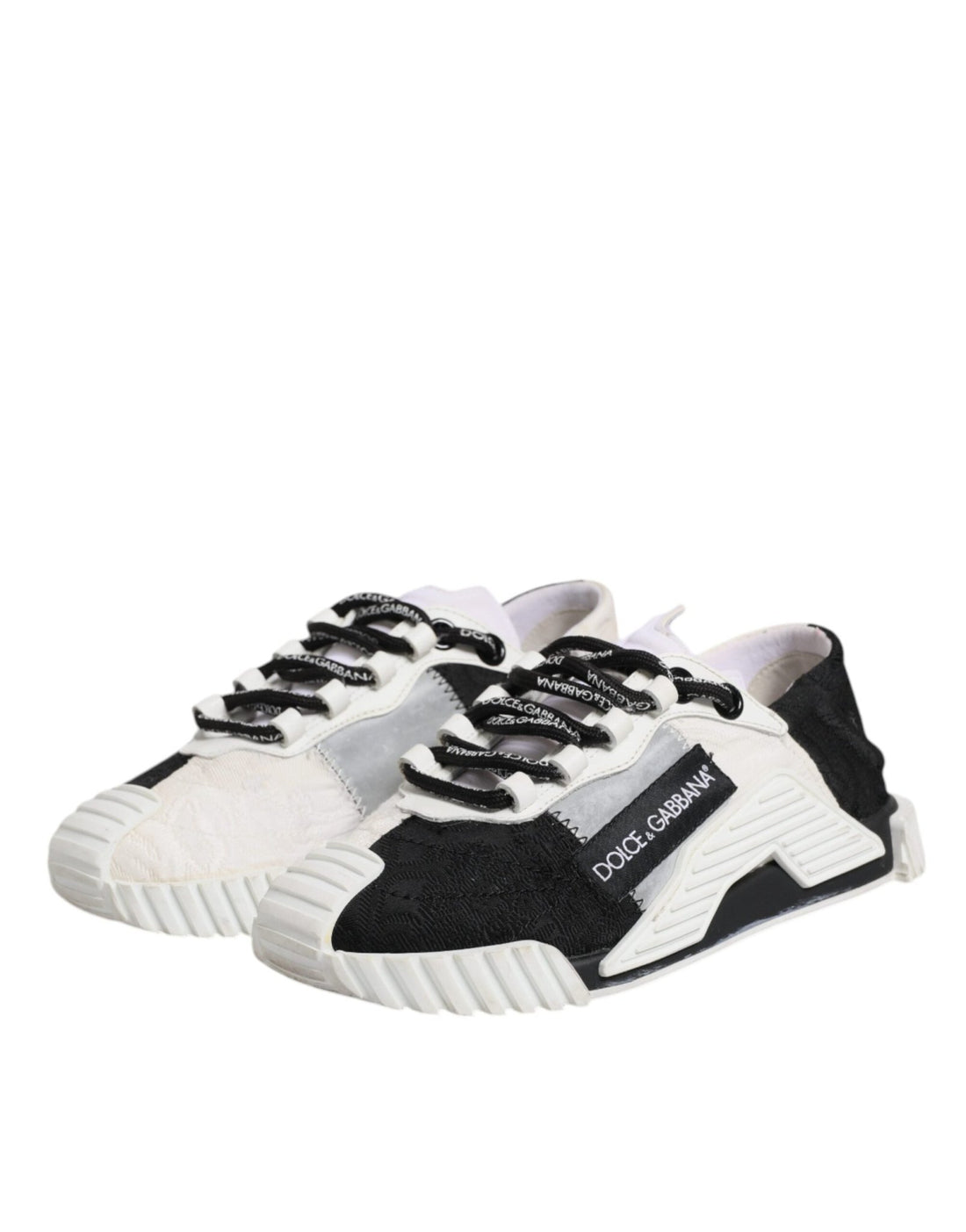 Dolce & Gabbana White Black NS1 Low Top Sneakers Shoes - RIMODA