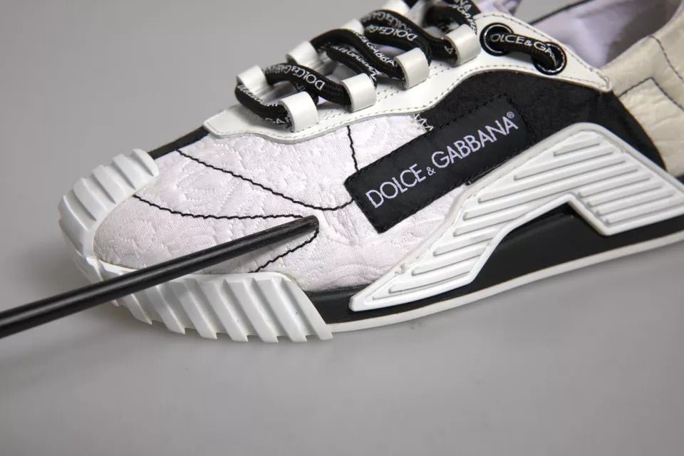 Dolce & Gabbana White Black NS1 Low Top Sneakers Shoes - RIMODA