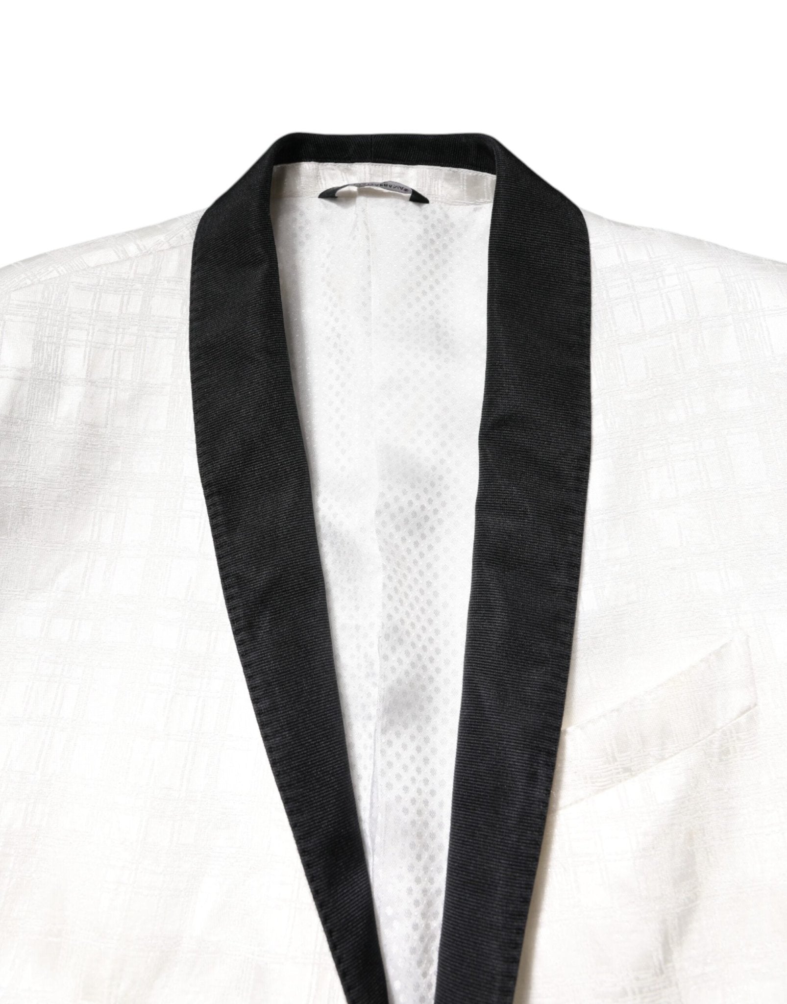 Dolce & Gabbana White Black Single Breasted Coat Blazer Suit - RIMODA