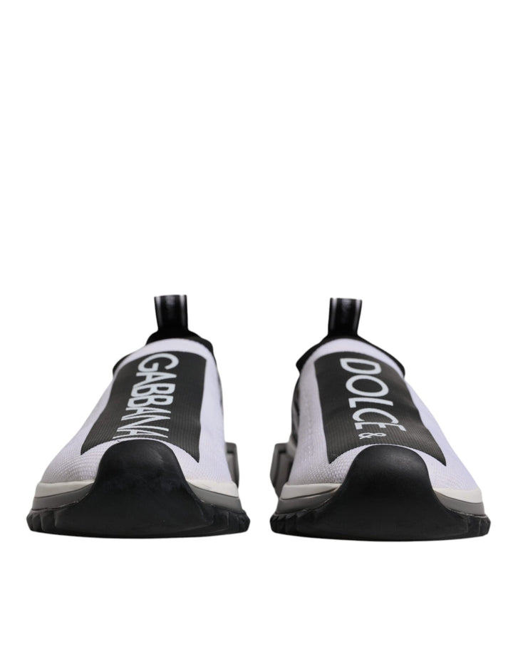 Dolce & Gabbana White Black Slip On Sorrento Sneakers Shoes - RIMODA