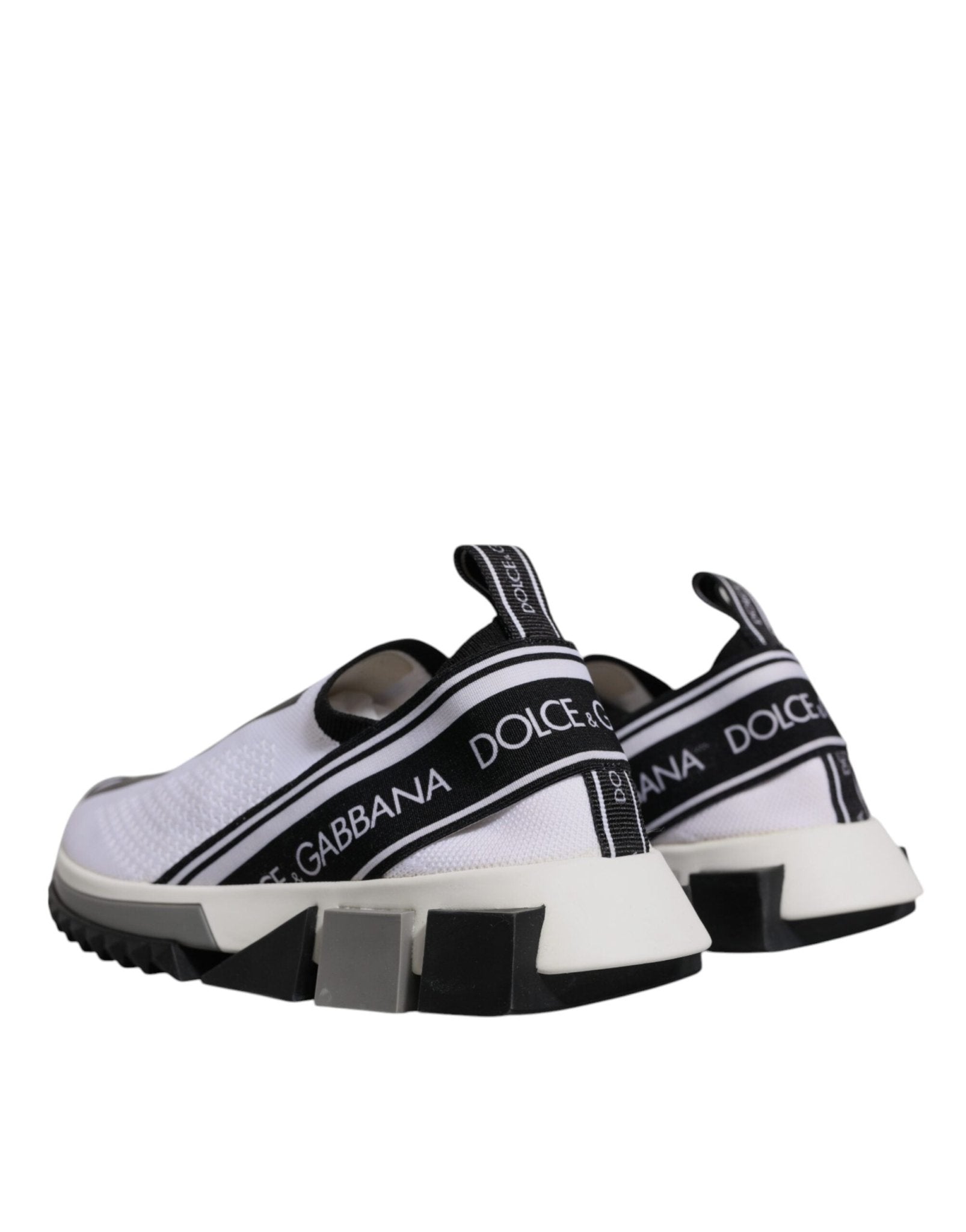 Dolce & Gabbana White Black Slip On Sorrento Sneakers Shoes - RIMODA