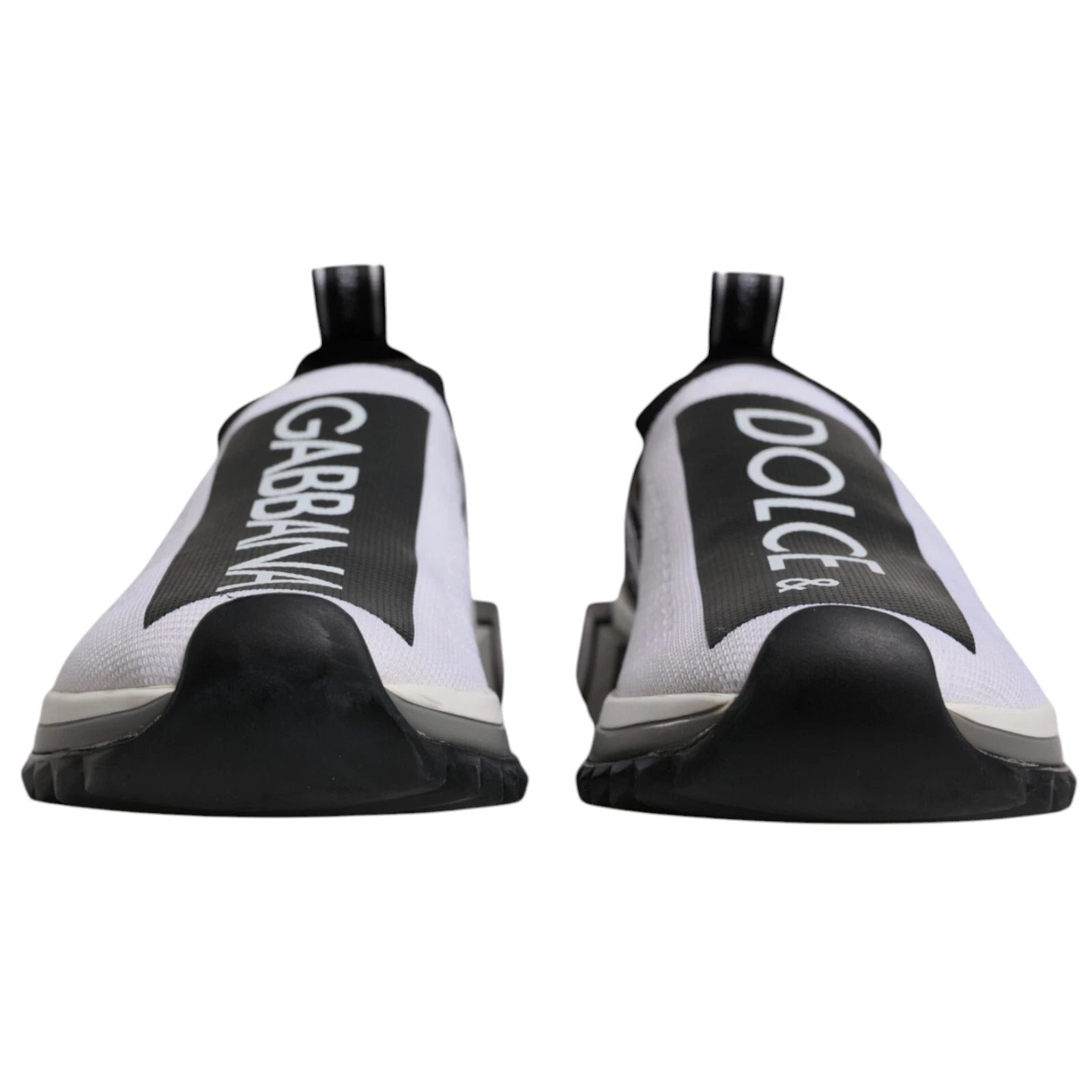 Dolce & Gabbana White Black Slip On Sorrento Sneakers Shoes - RIMODA