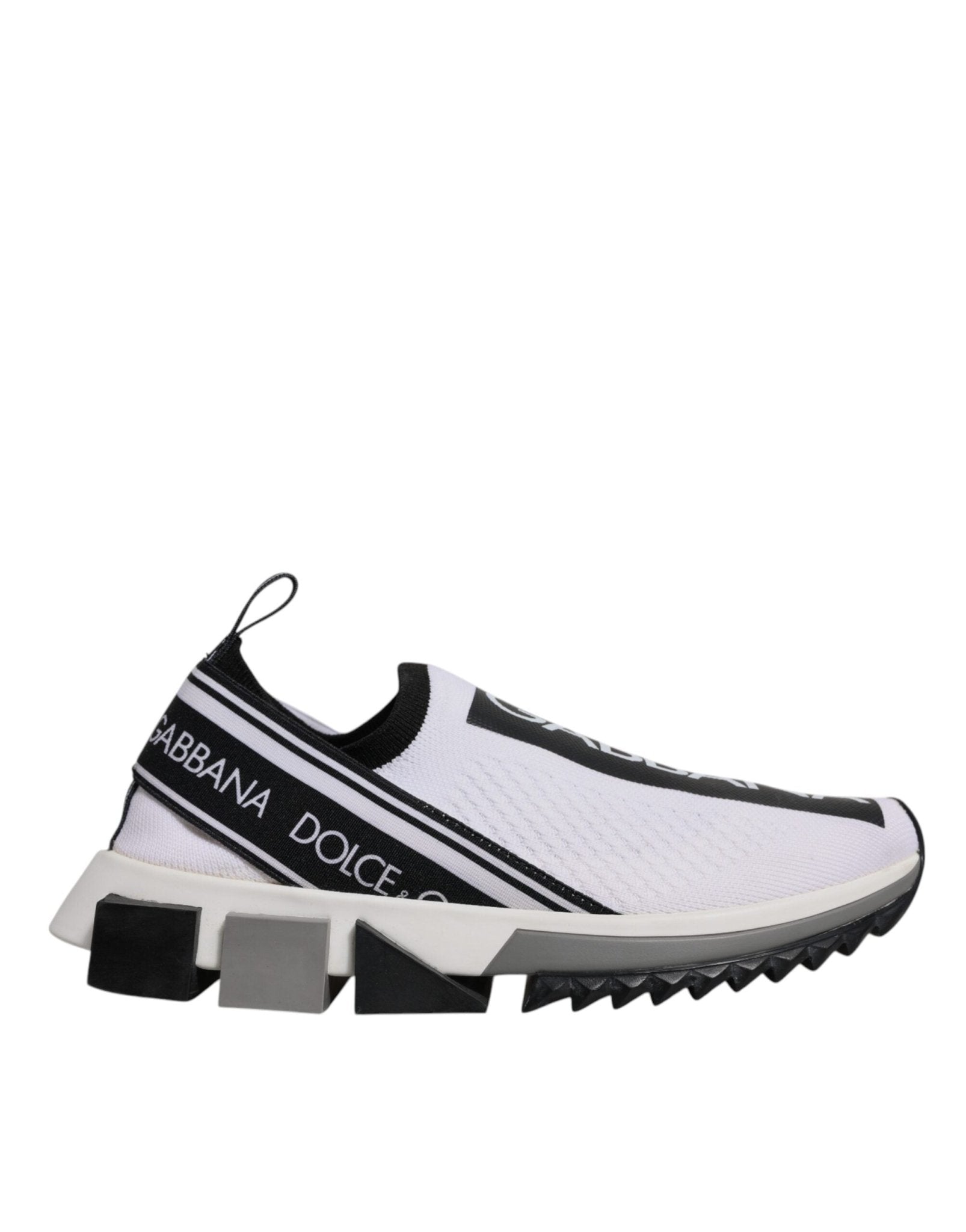 Dolce & Gabbana White Black Slip On Sorrento Sneakers Shoes - RIMODA