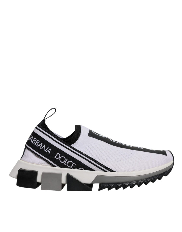Dolce & Gabbana White Black Slip On Sorrento Sneakers Shoes - RIMODA