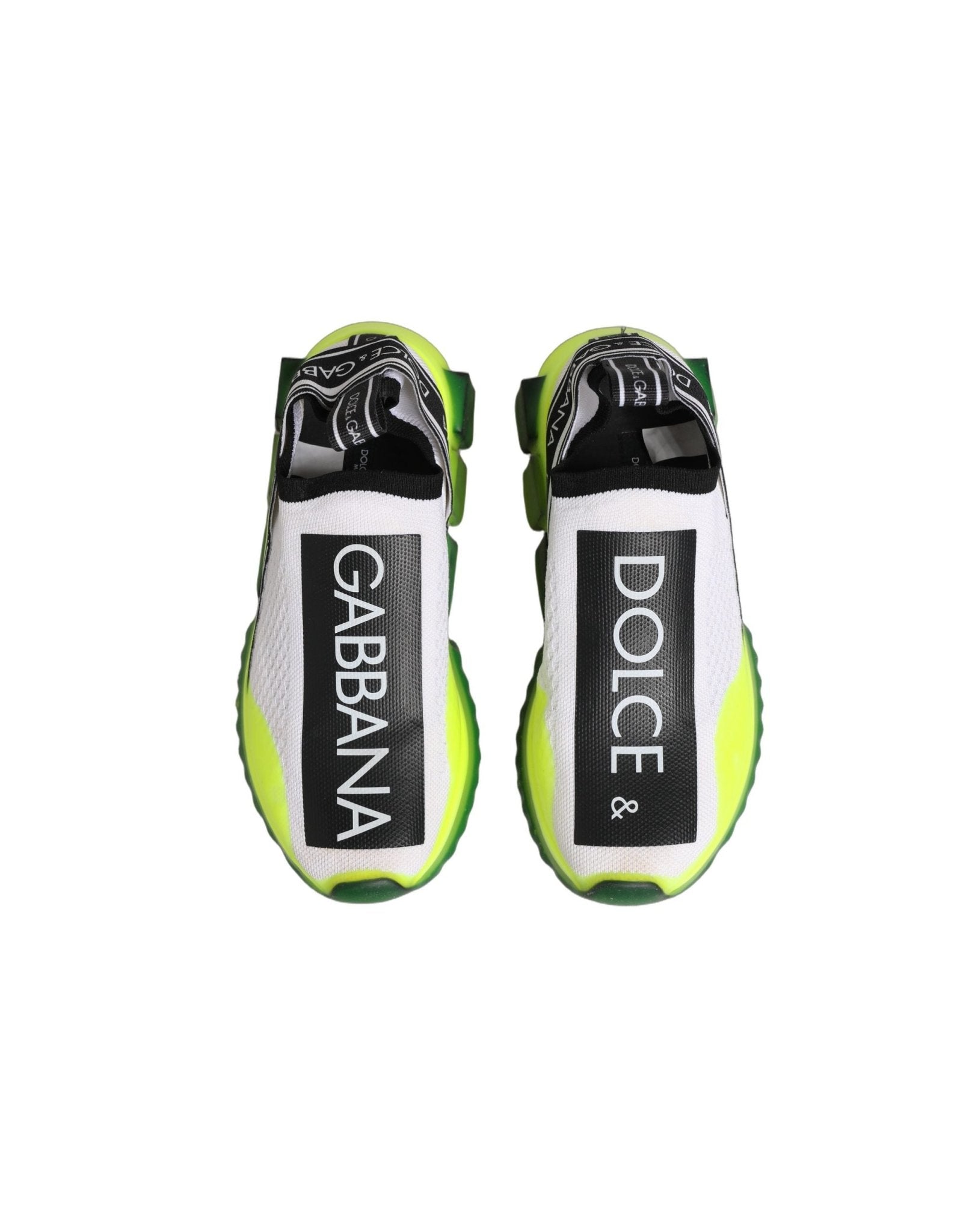 Dolce & Gabbana White Black Slip On Sorrento Sneakers Shoes - RIMODA