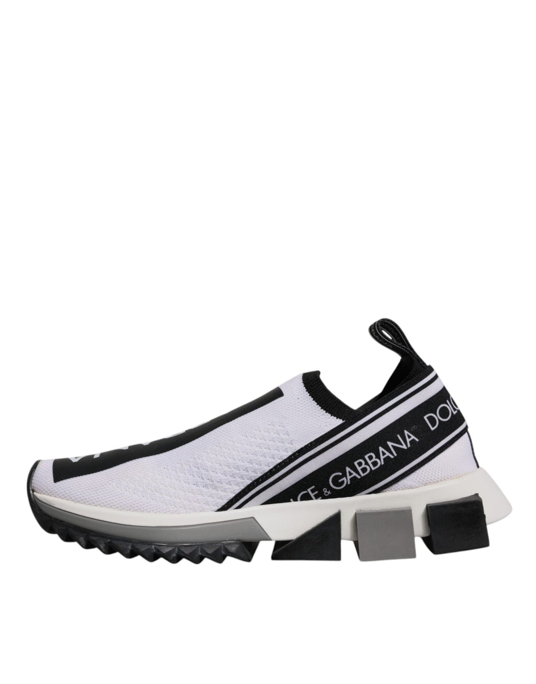 Dolce & Gabbana White Black Slip On Sorrento Sneakers Shoes - RIMODA