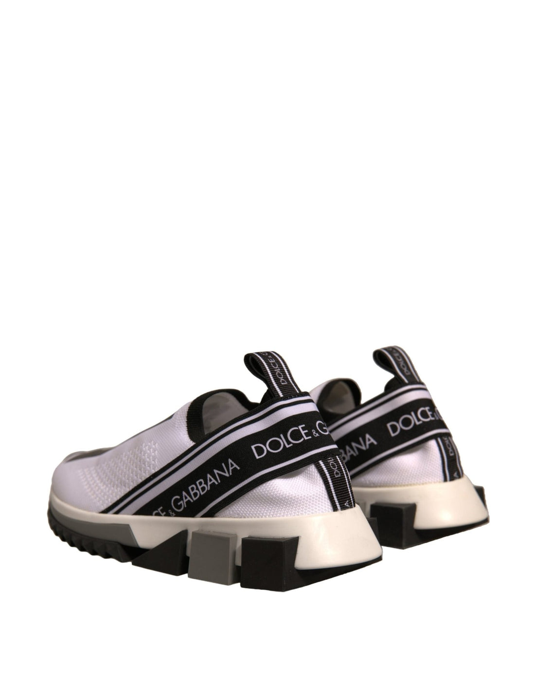 Dolce & Gabbana White Black Slip On Sorrento Sneakers Shoes - RIMODA