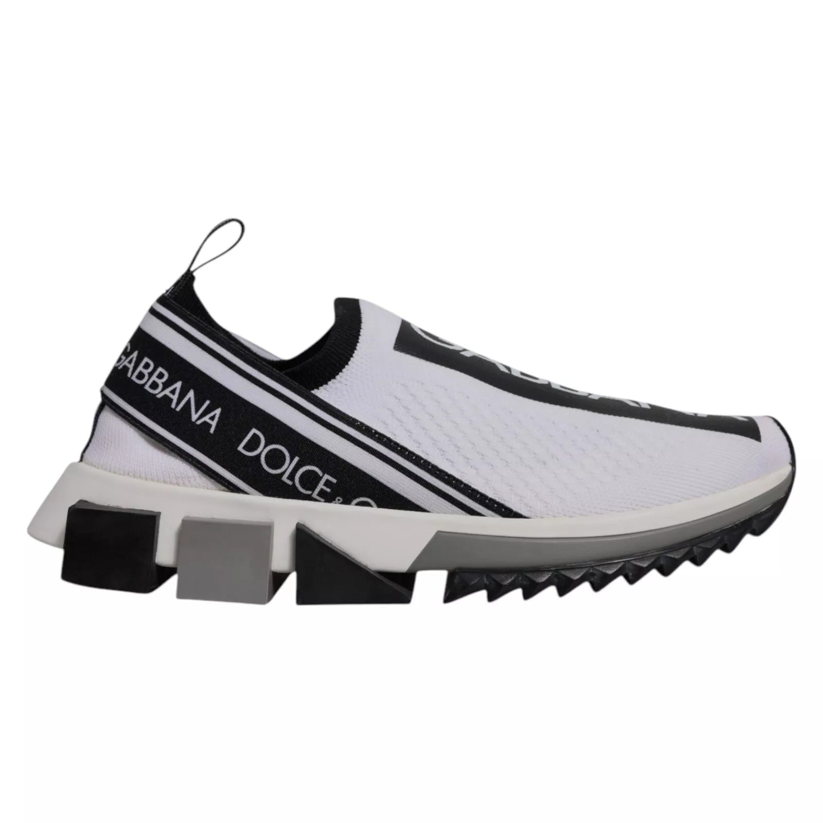 Dolce & Gabbana White Black Slip On Sorrento Sneakers Shoes - RIMODA