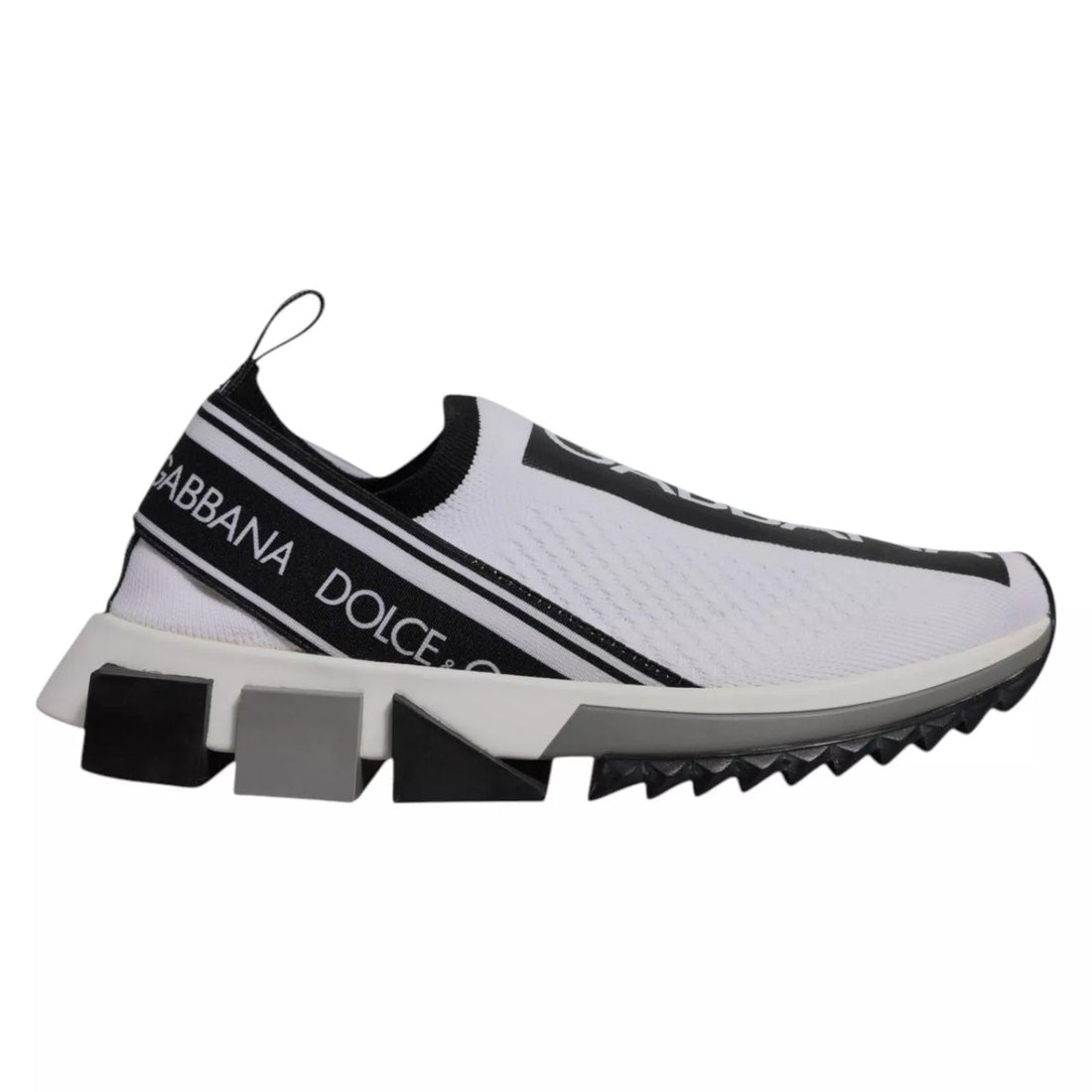 Dolce & Gabbana White Black Slip On Sorrento Sneakers Shoes - RIMODA