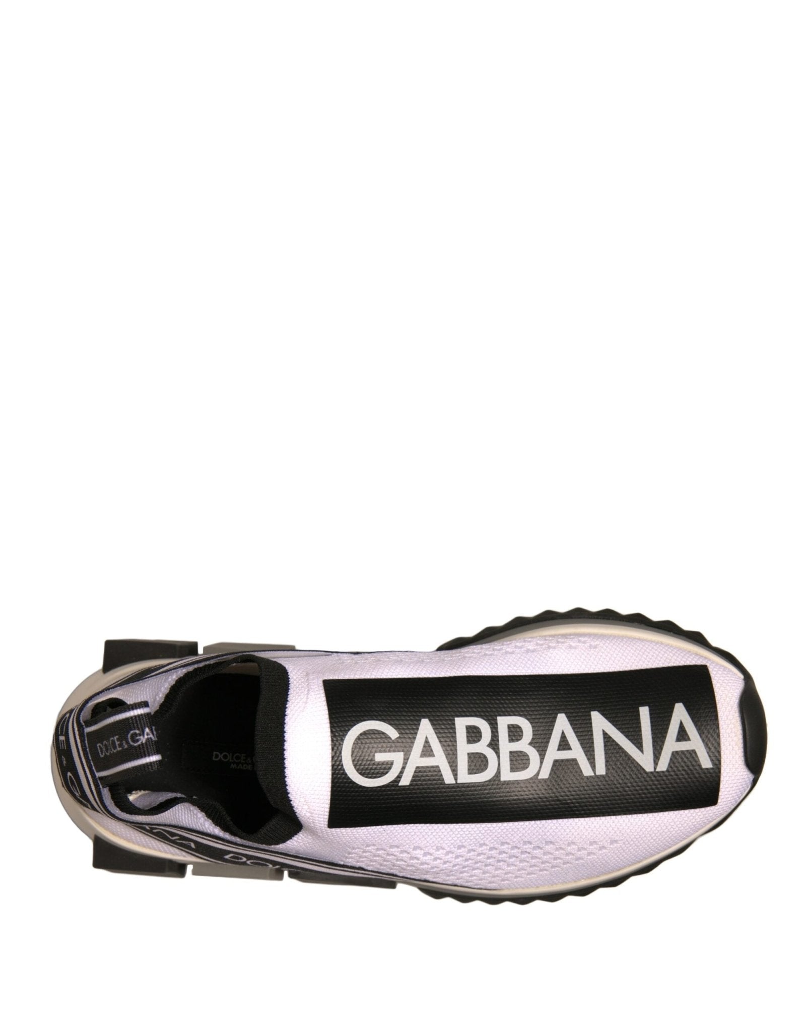 Dolce & Gabbana White Black Slip On Sorrento Sneakers Shoes - RIMODA