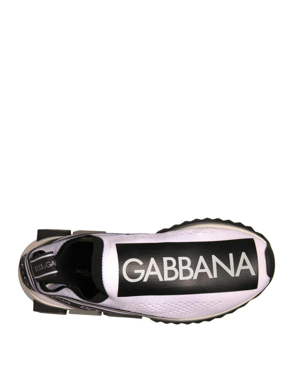 Dolce & Gabbana White Black Slip On Sorrento Sneakers Shoes - RIMODA