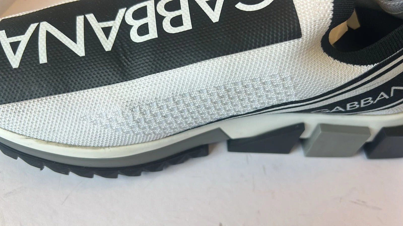 Dolce & Gabbana White Black Slip On Sorrento Sneakers Shoes - RIMODA