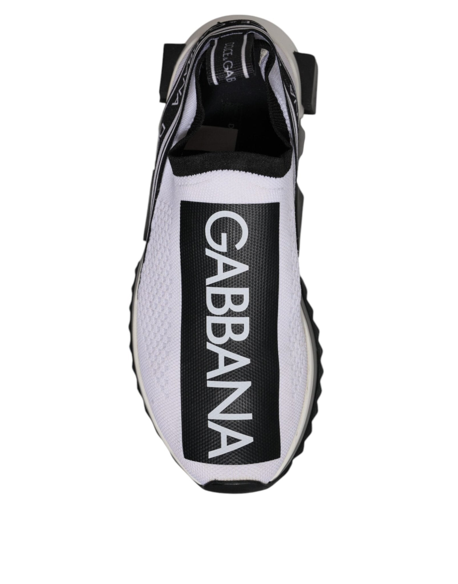 Dolce & Gabbana White Black Slip On Sorrento Sneakers Shoes - RIMODA