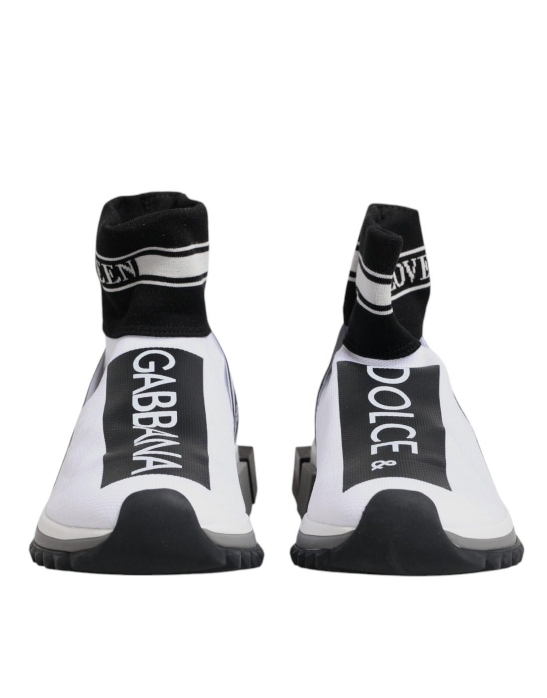 Dolce & Gabbana White Black Sorrento Socks Sneakers Shoes - RIMODA