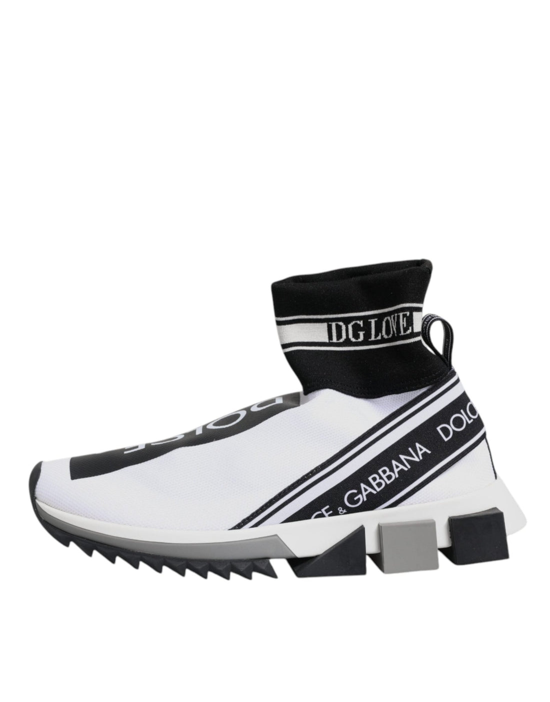 Dolce & Gabbana White Black Sorrento Socks Sneakers Shoes - RIMODA