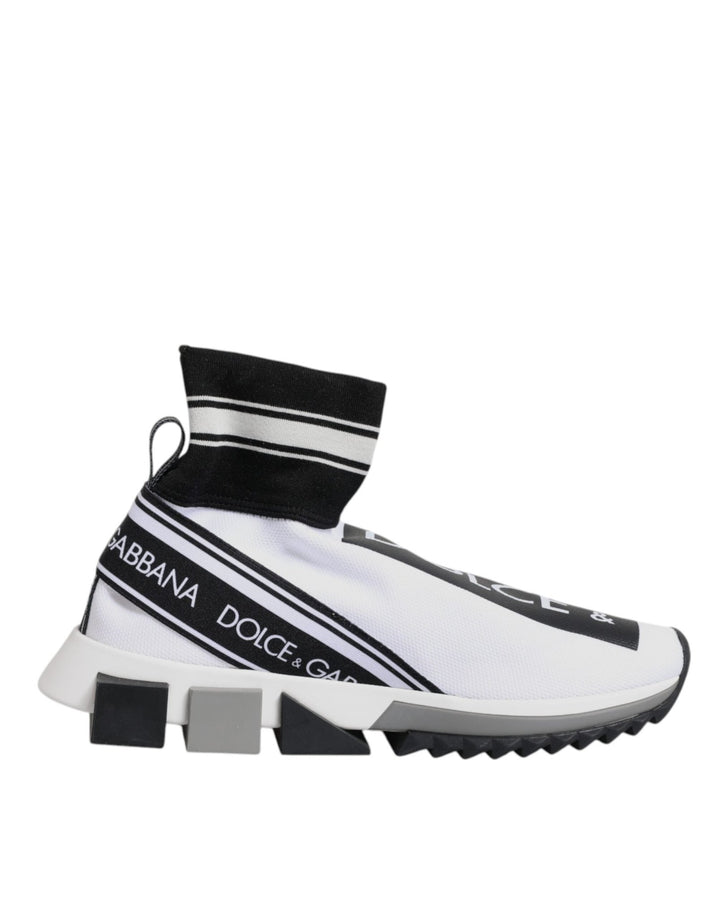 Dolce & Gabbana White Black Sorrento Socks Sneakers Shoes - RIMODA