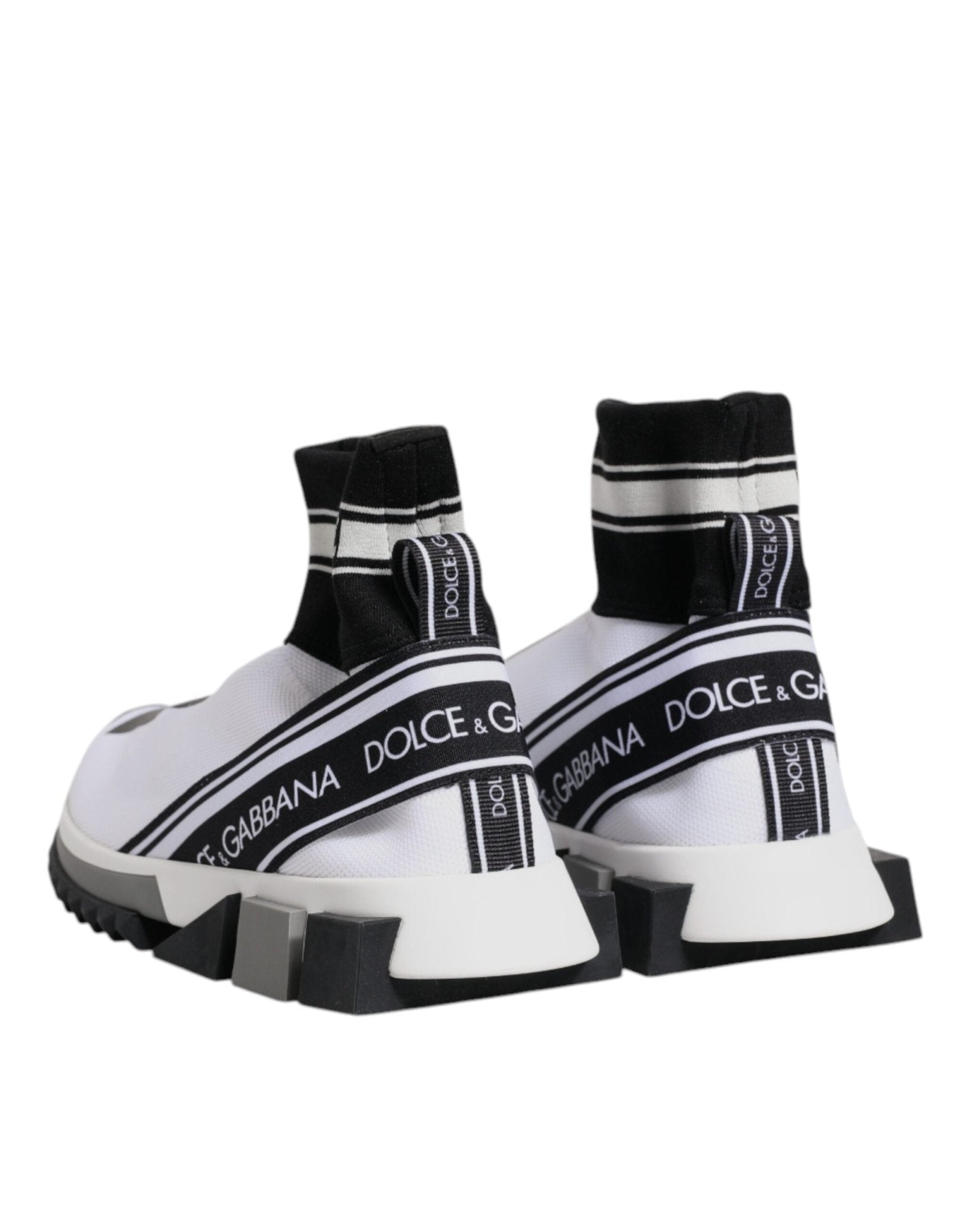Dolce & Gabbana White Black Sorrento Socks Sneakers Shoes - RIMODA