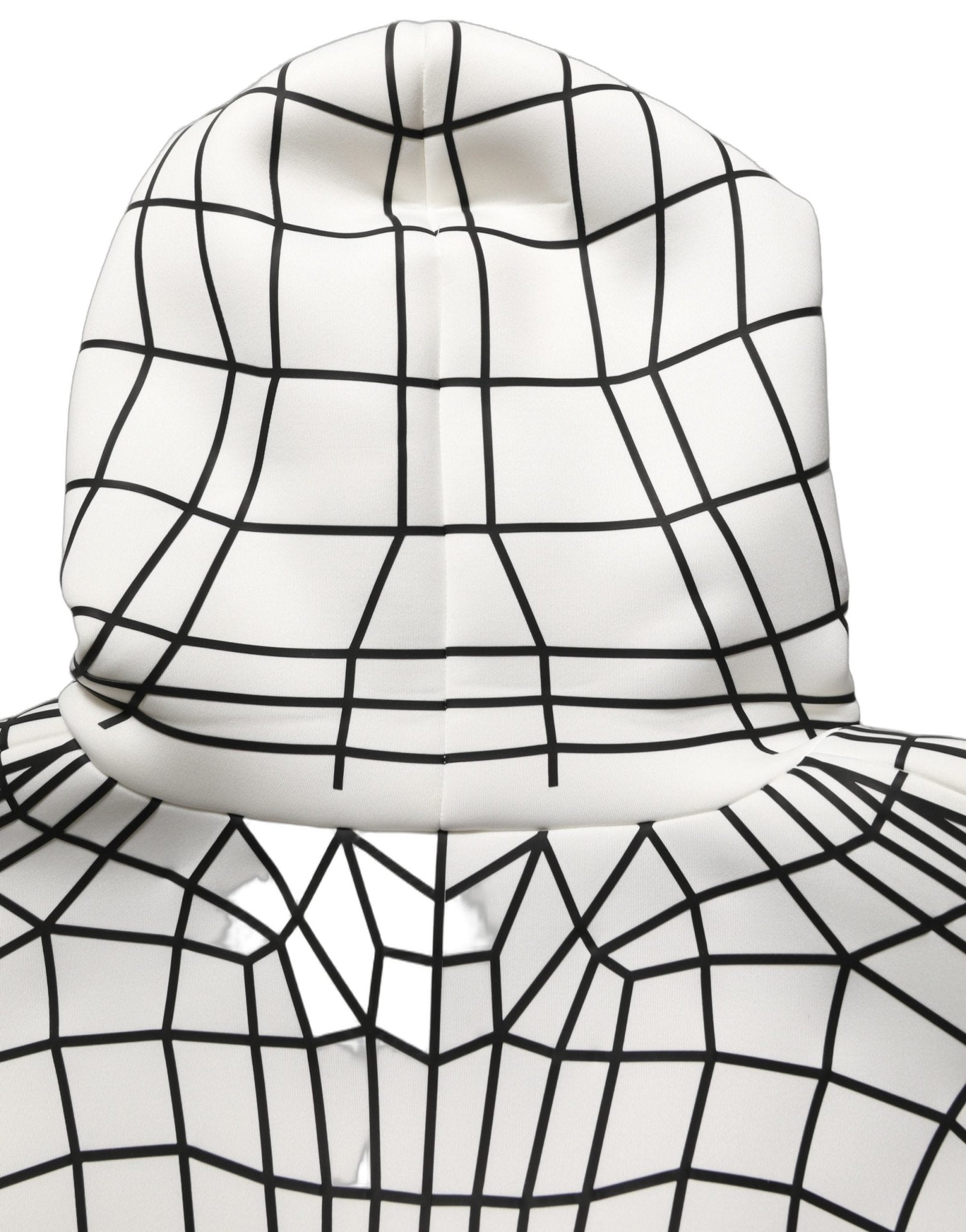 Dolce & Gabbana White Black WarpGrid Pattern Hoodie Sweater - RIMODA