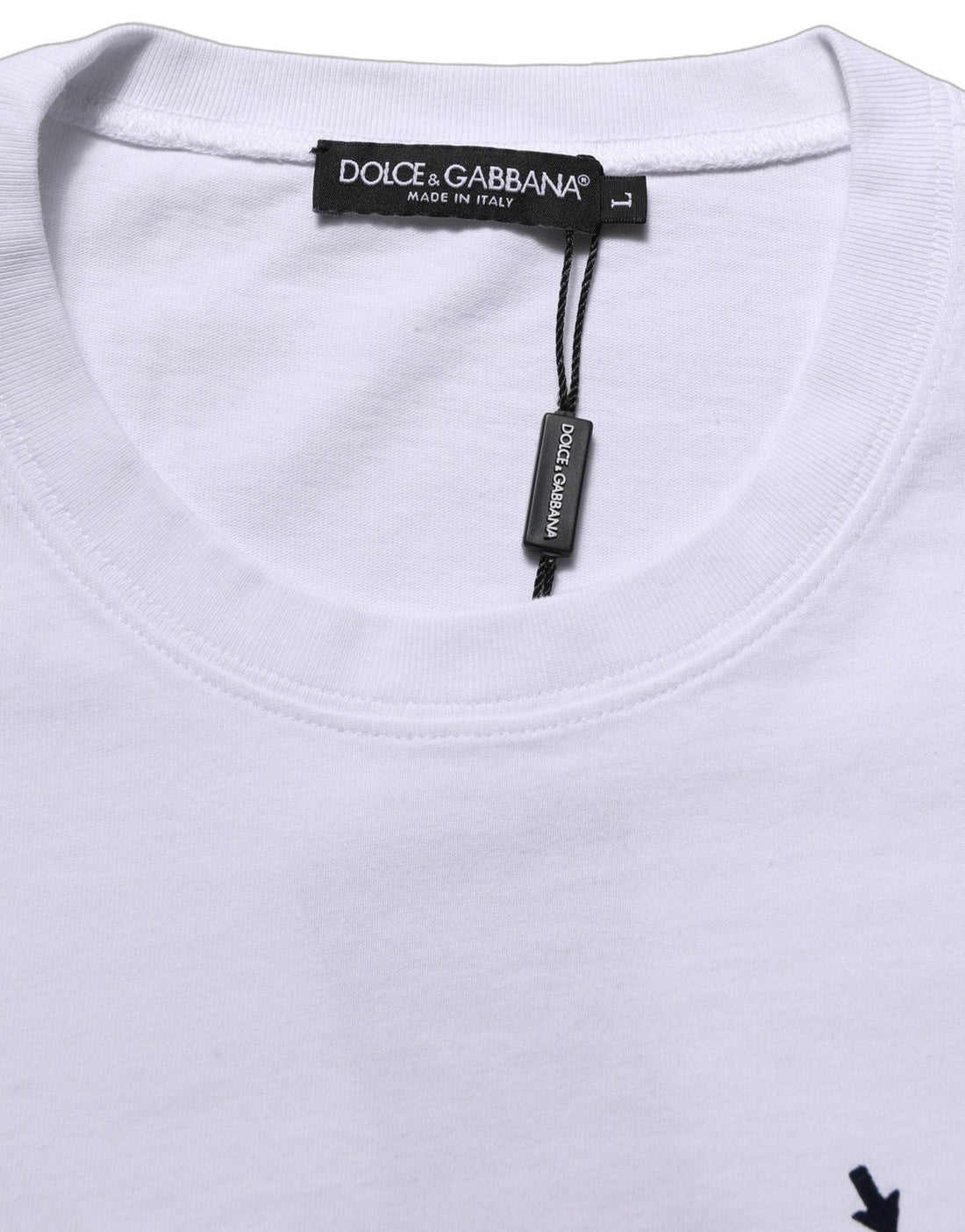 Dolce & Gabbana White Blue Stripe Cotton Short Sleeve T-shirt - RIMODA