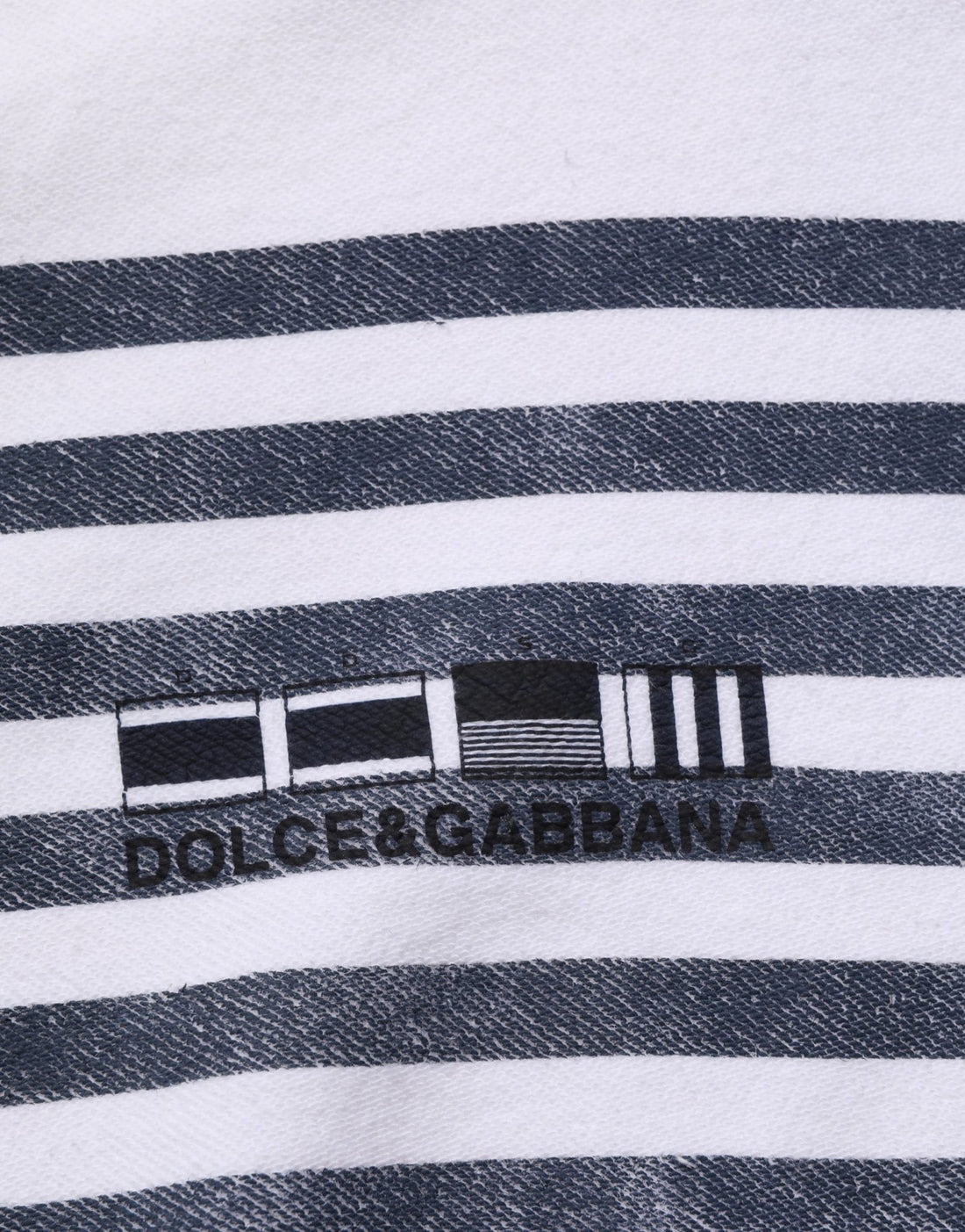 Dolce & Gabbana White Blue Stripe Hooded Sweatshirt Sweater - RIMODA