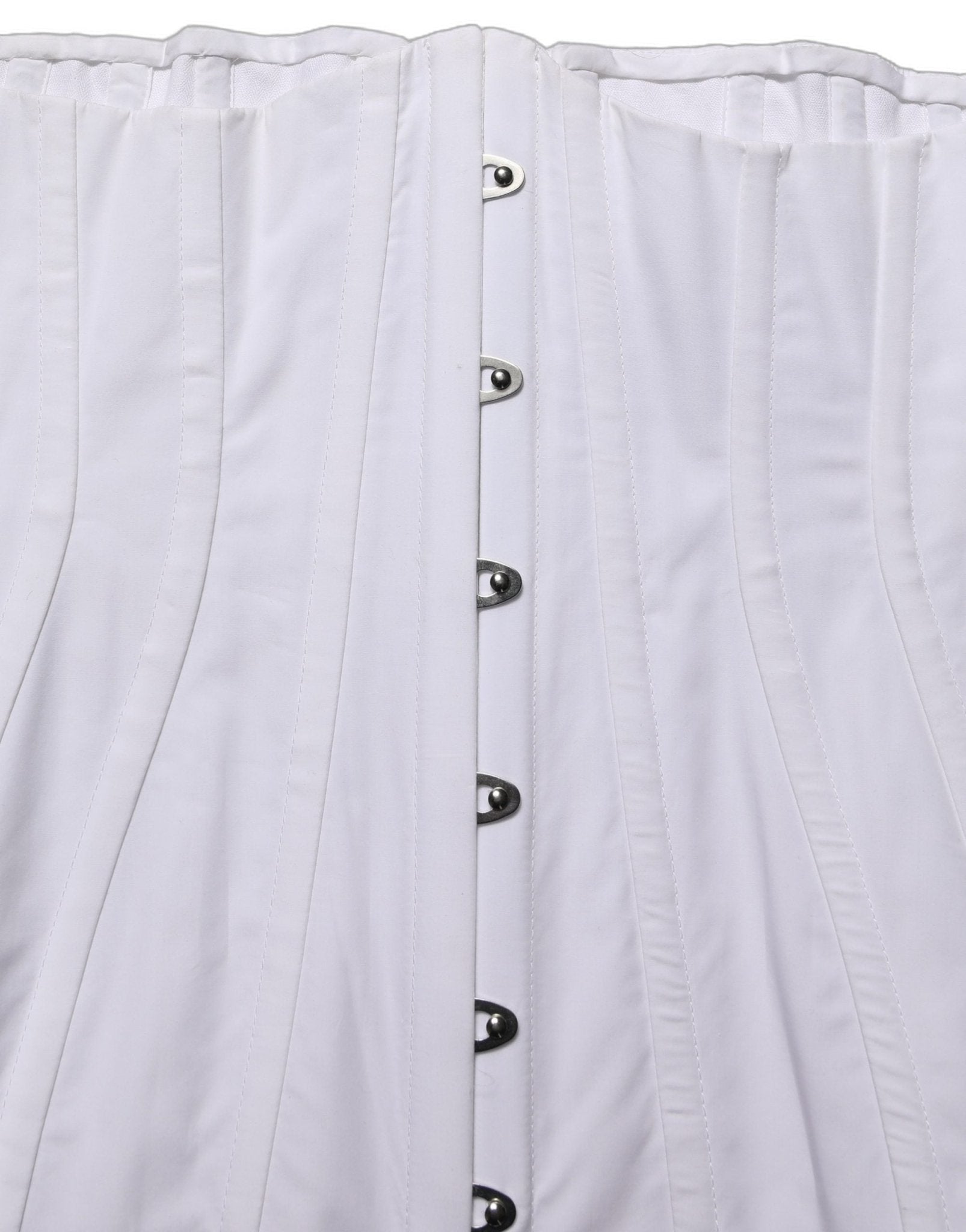 Dolce & Gabbana White Brown Cotton Sleeveless Corset Top - RIMODA