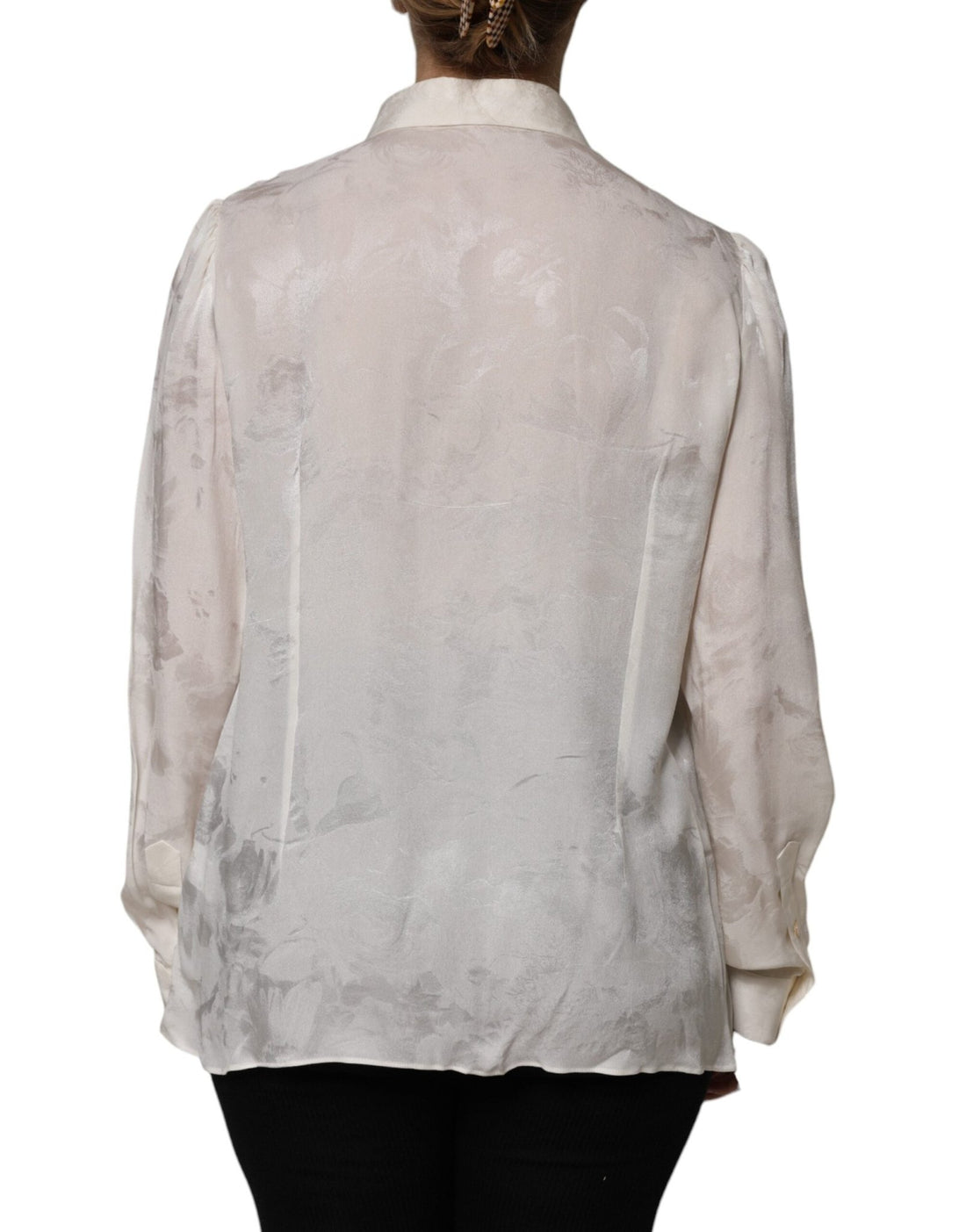 Dolce & Gabbana White Button Down Long Sleeves Blouse Top - RIMODA