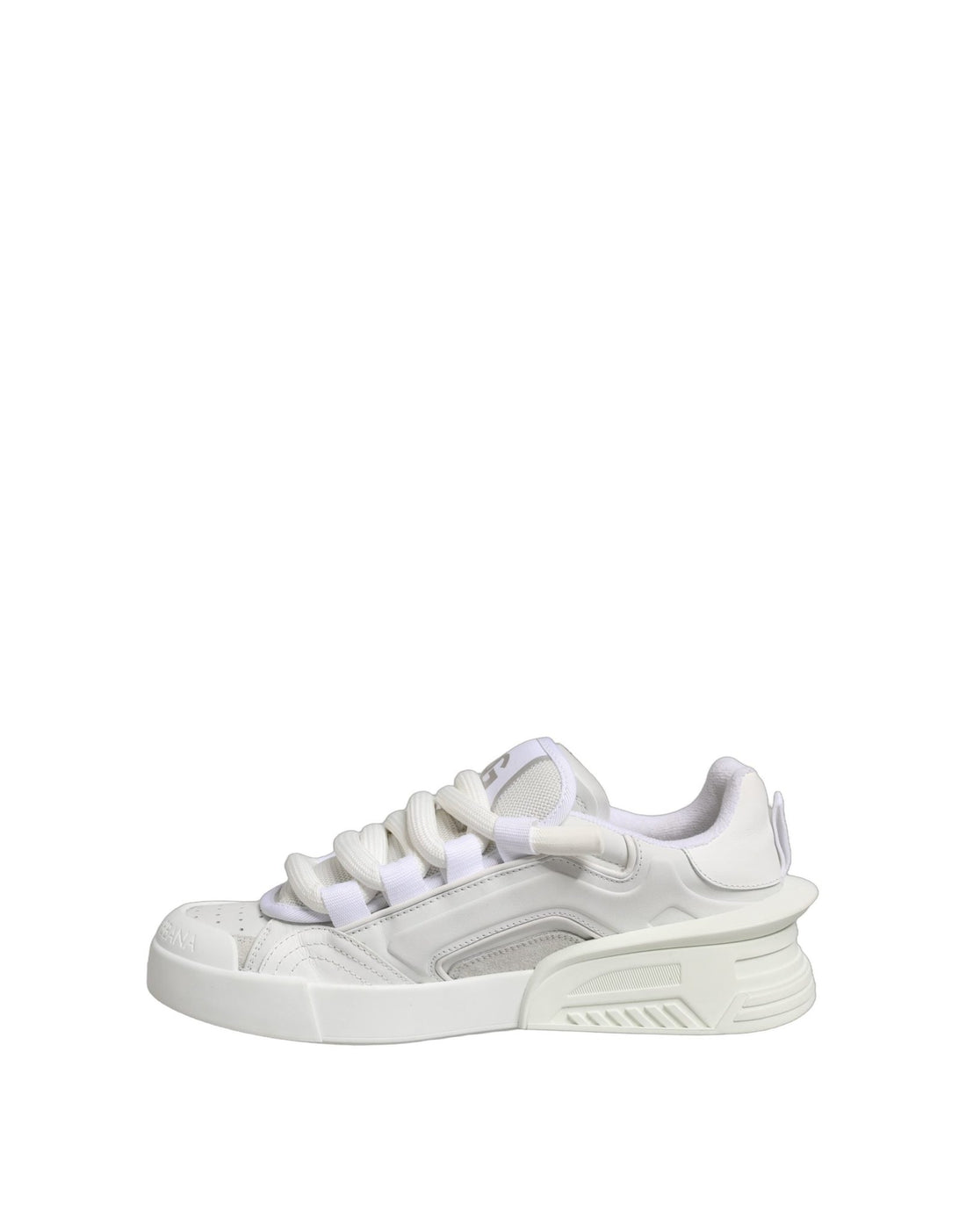 Dolce & Gabbana White Calfskin Leather Low Top Sneakers Shoes - RIMODA