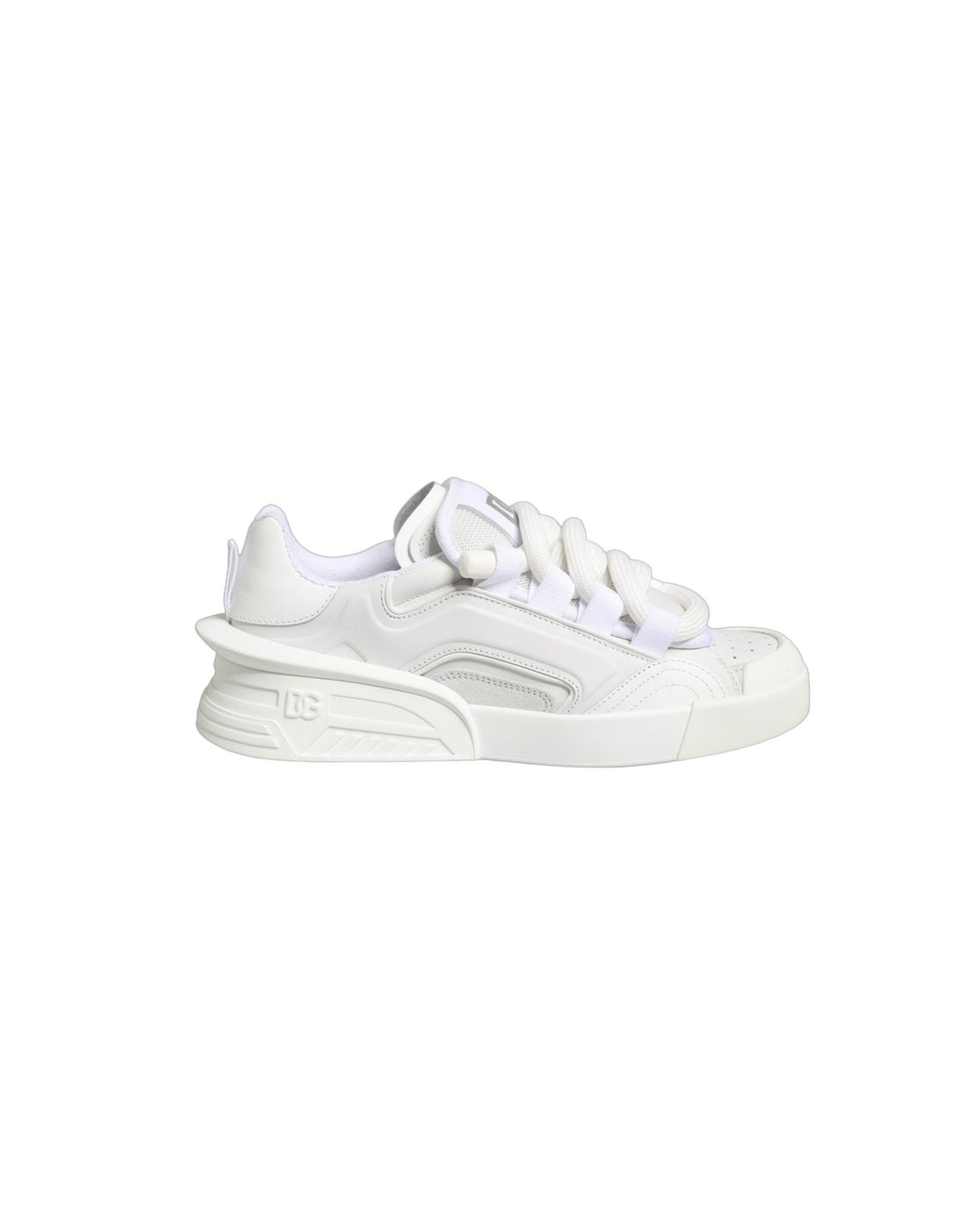 Dolce & Gabbana White Calfskin Leather Low Top Sneakers Shoes - RIMODA