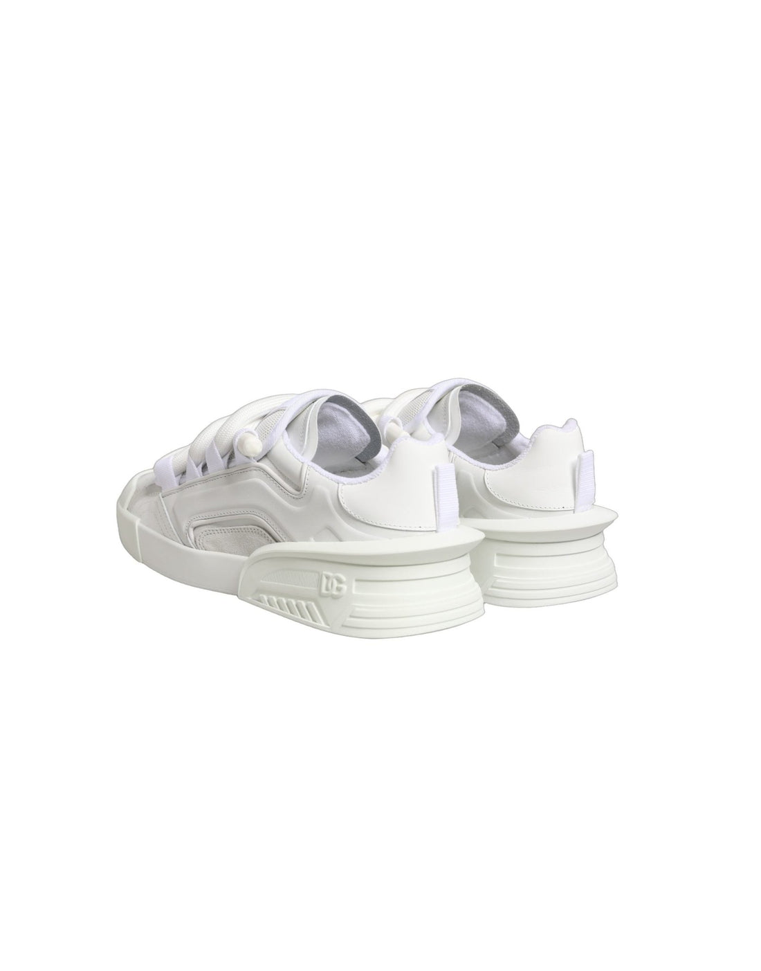 Dolce & Gabbana White Calfskin Leather Low Top Sneakers Shoes - RIMODA