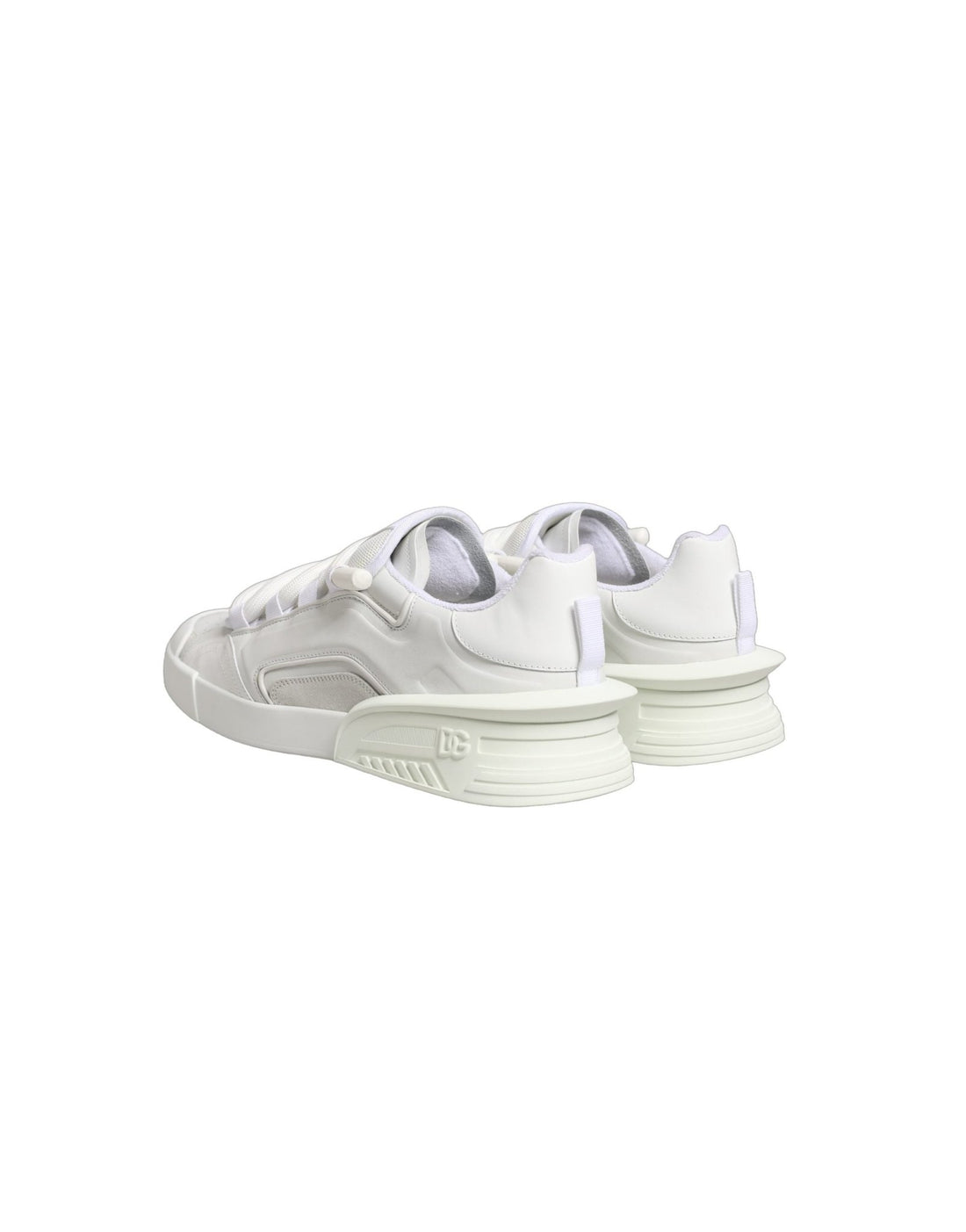 Dolce & Gabbana White Calfskin Leather Low Top Sneakers Shoes - RIMODA