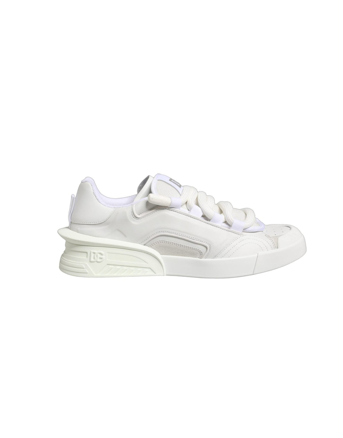 Dolce & Gabbana White Calfskin Leather Low Top Sneakers Shoes - RIMODA