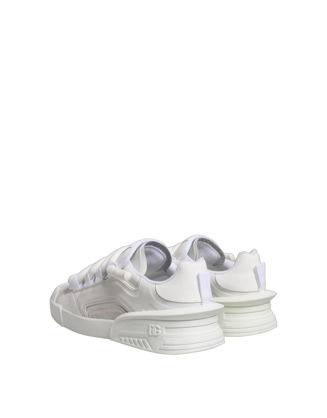 Dolce & Gabbana White Calfskin Leather Low Top Sneakers Shoes - RIMODA