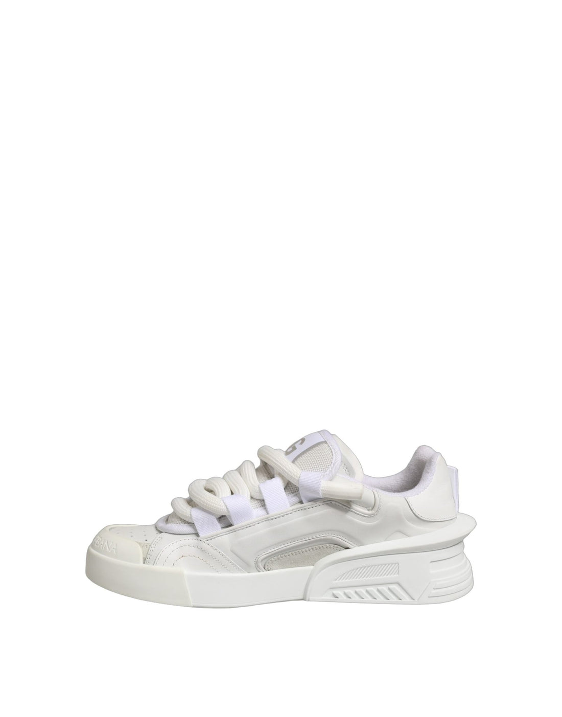 Dolce & Gabbana White Calfskin Leather Low Top Sneakers Shoes - RIMODA