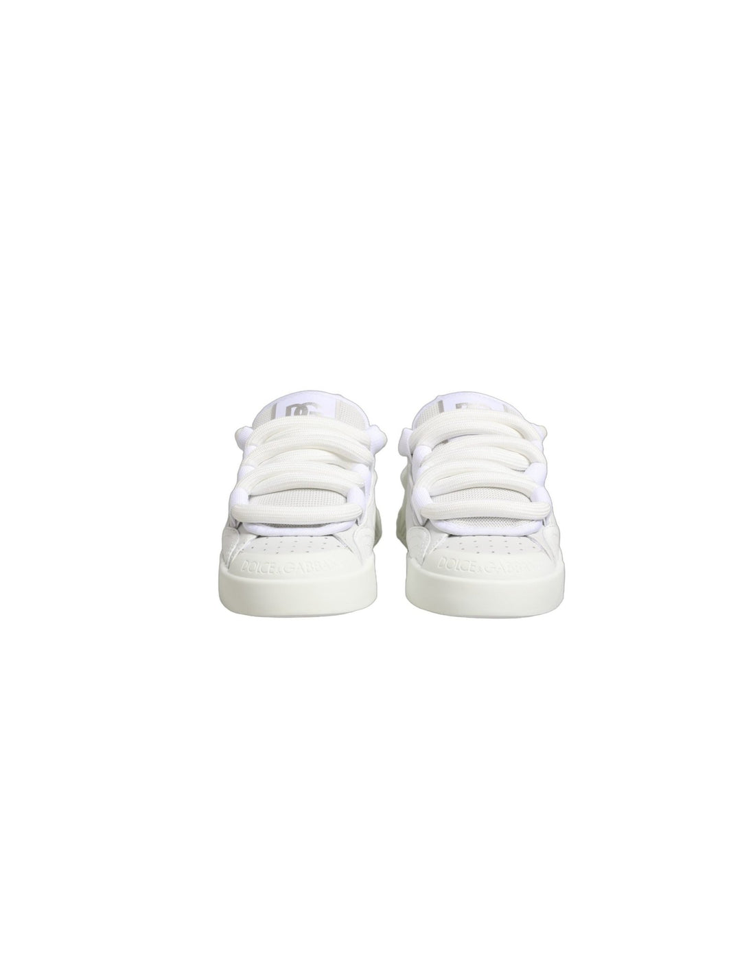 Dolce & Gabbana White Calfskin Leather Low Top Sneakers Shoes - RIMODA