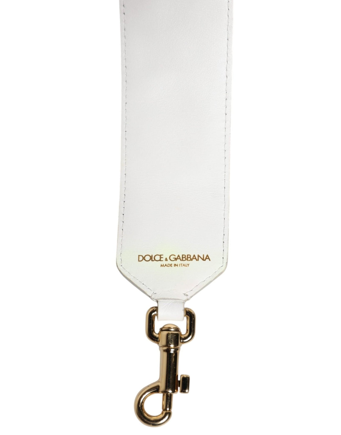 Dolce & Gabbana White Calfskin Raffia Embroidered Patchwork Shoulder Strap - RIMODA