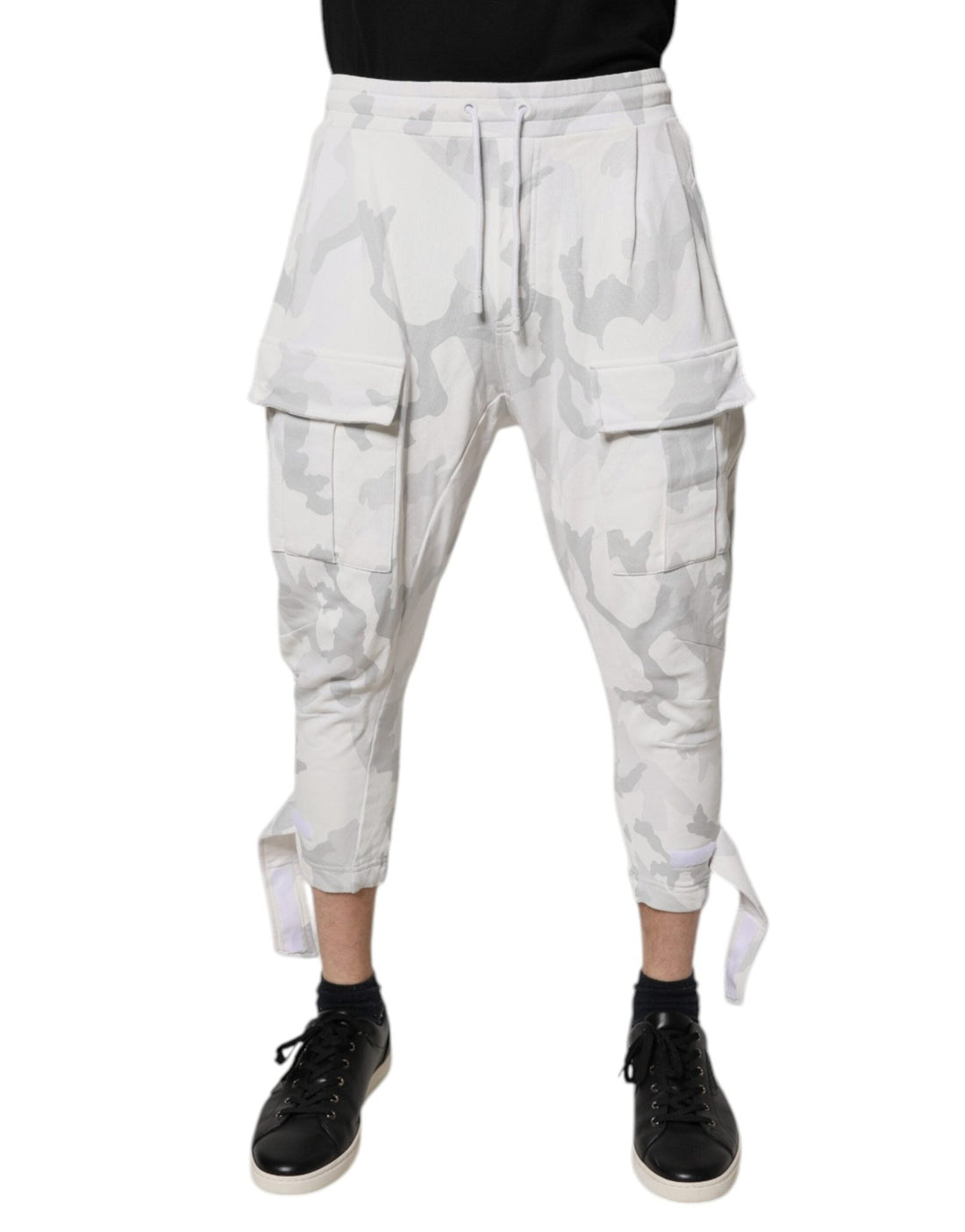 Dolce & Gabbana White Camouflage Cargo Jogger Sweatpants Pants - RIMODA