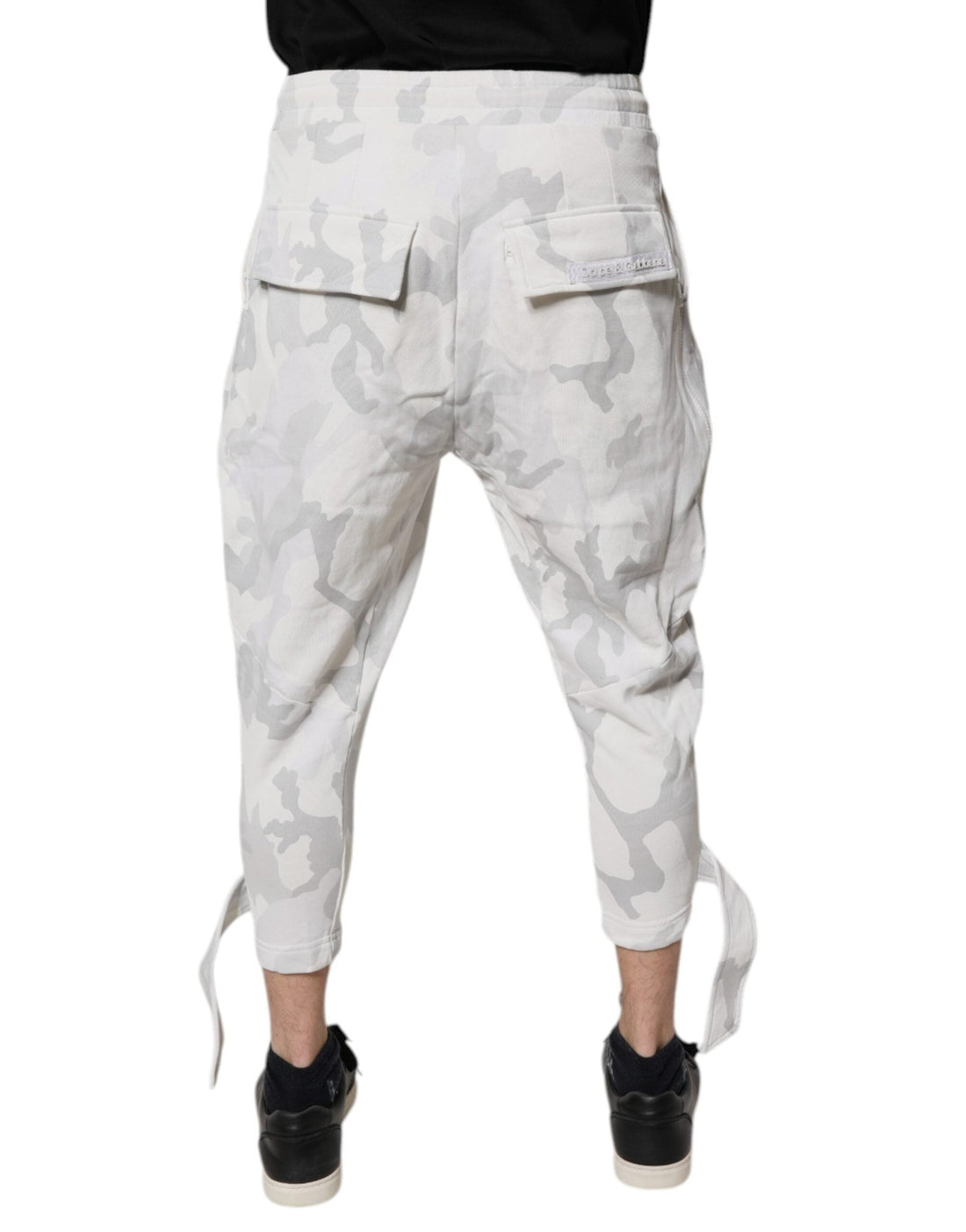 Dolce & Gabbana White Camouflage Cargo Jogger Sweatpants Pants - RIMODA