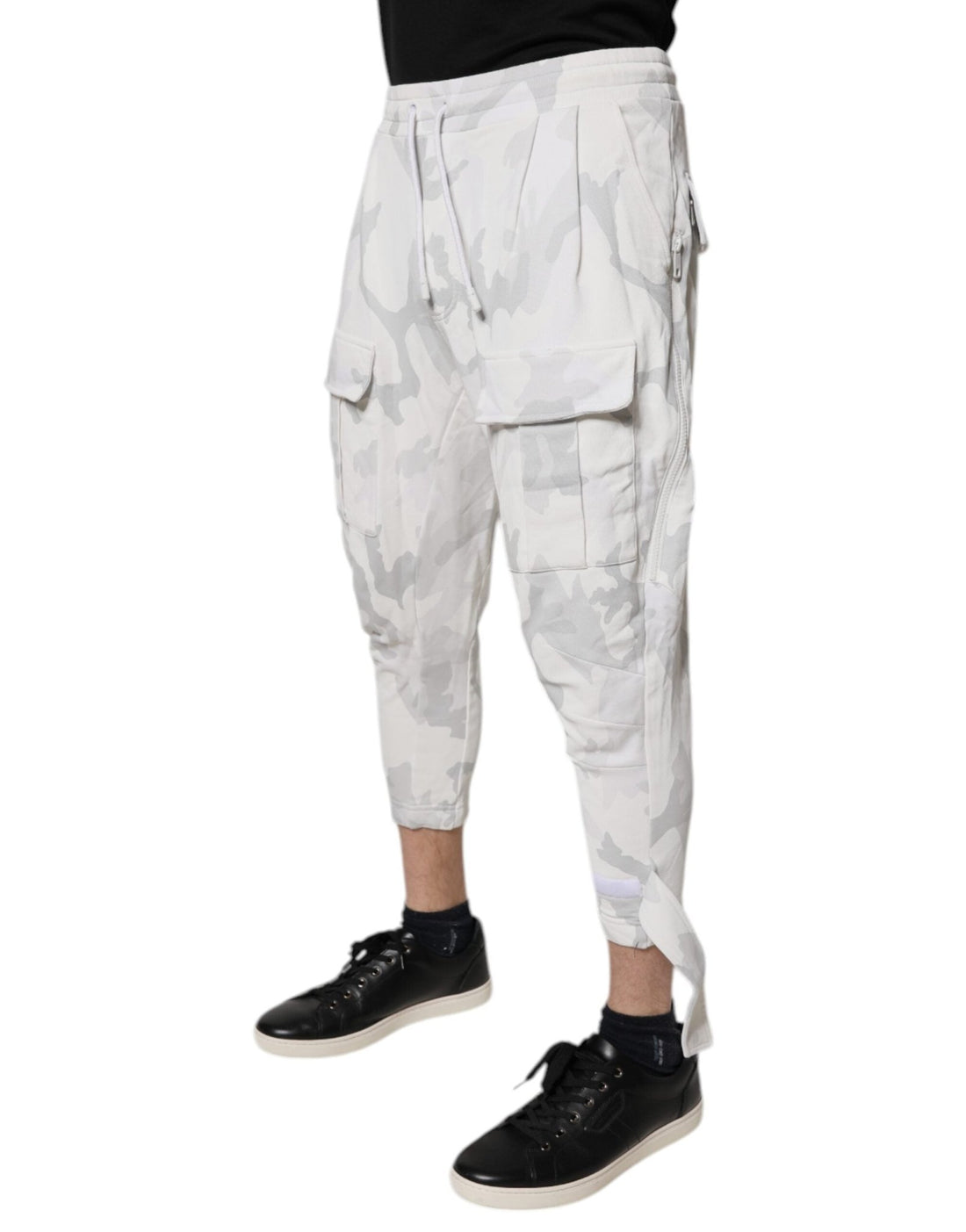 Dolce & Gabbana White Camouflage Cargo Jogger Sweatpants Pants - RIMODA