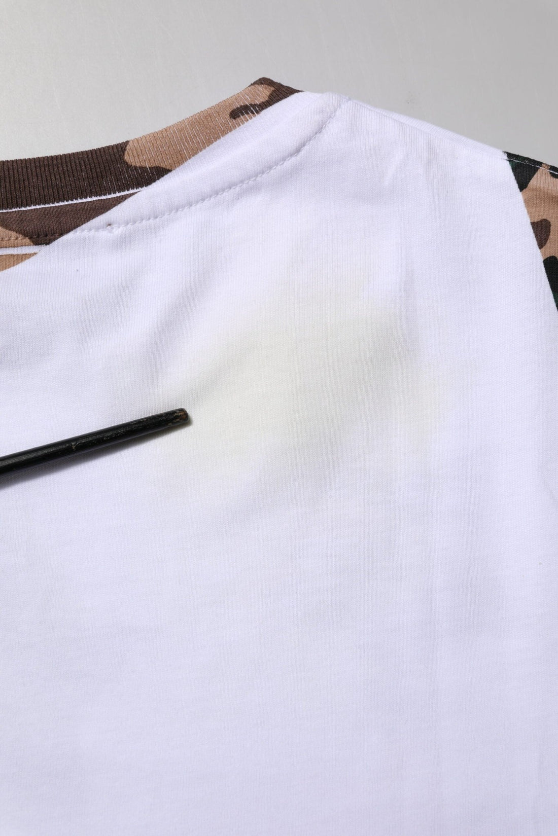 Dolce & Gabbana White Camouflage Cotton Men Crew Neck T-shirt - RIMODA