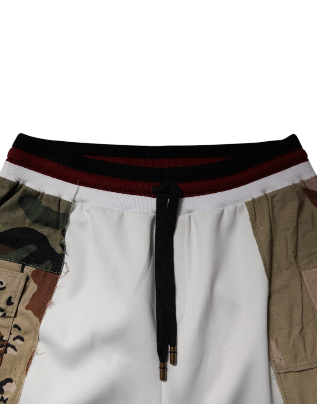 Dolce & Gabbana White Camouflage Patchwork Sweatpants Pants - RIMODA