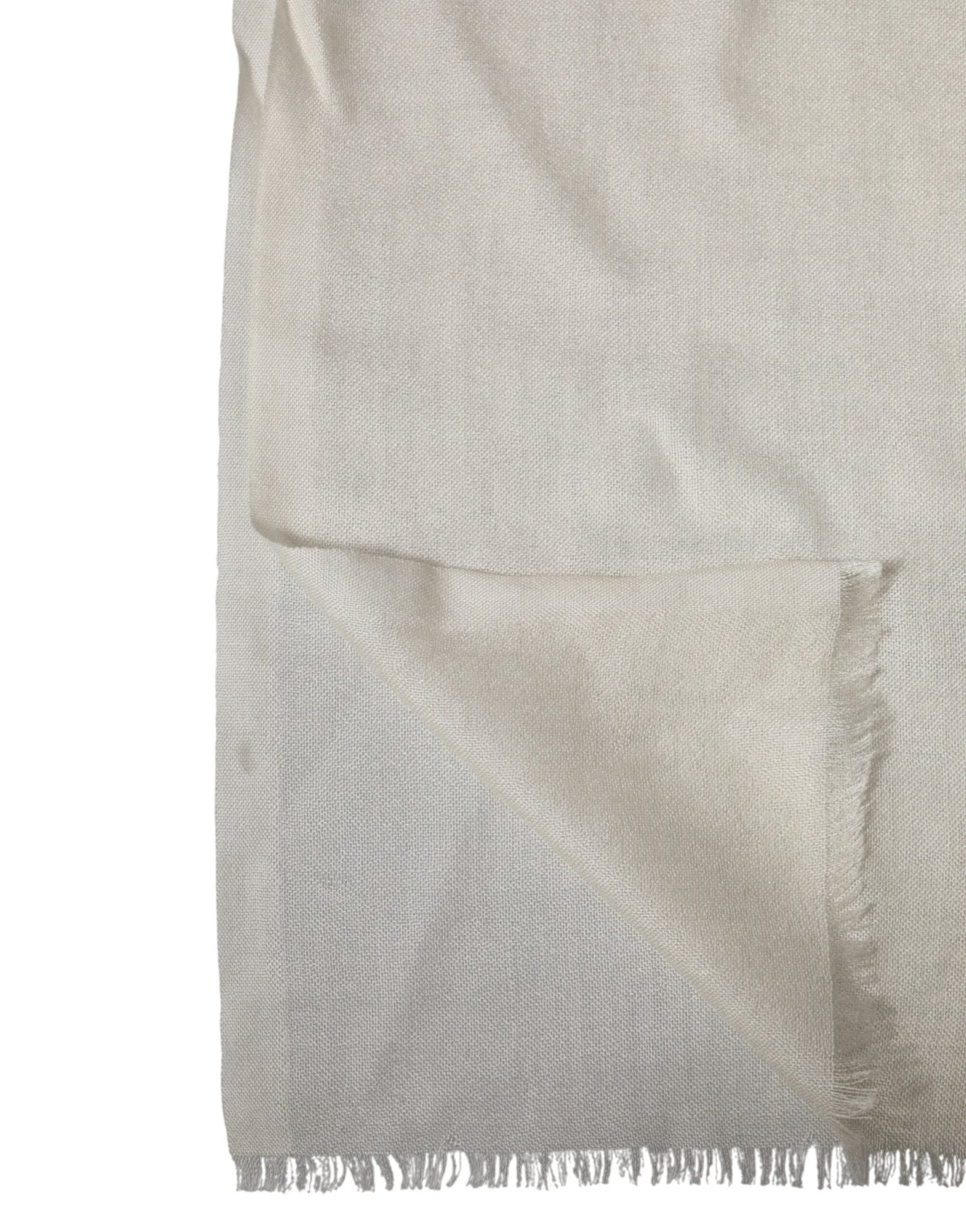 Dolce & Gabbana White Cashmere Knit Neck Wrap Shawl Scarf - RIMODA