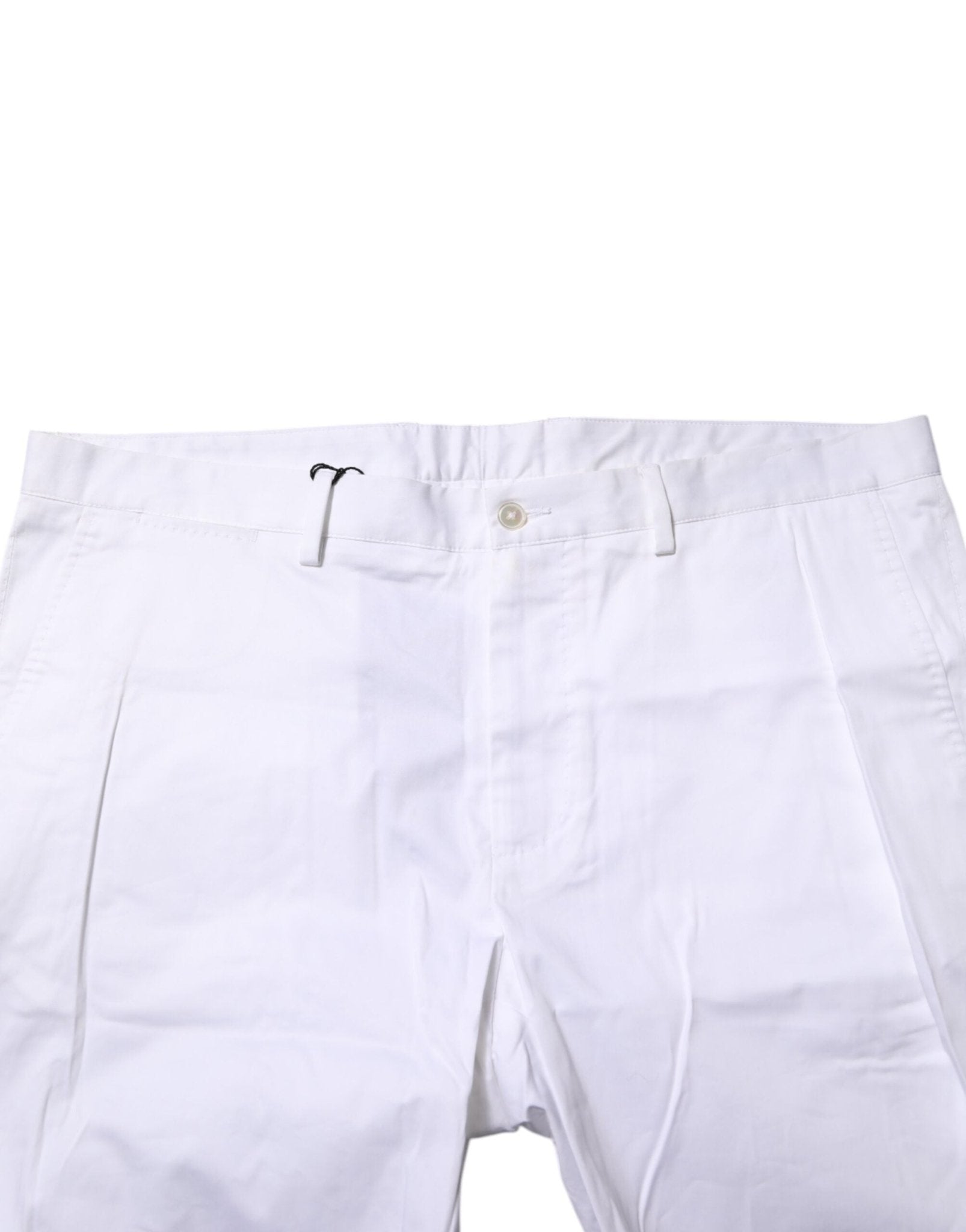 Dolce & Gabbana White Chinos Cotton Stretch Casual Shorts - RIMODA