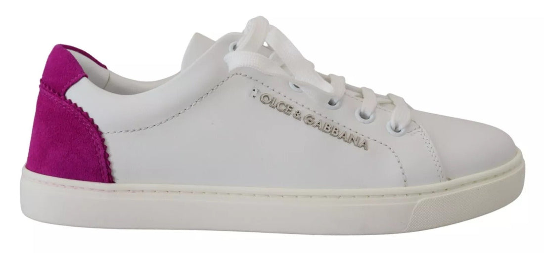Dolce & Gabbana White Classic Sneakers Women Leather Shoes - RIMODA