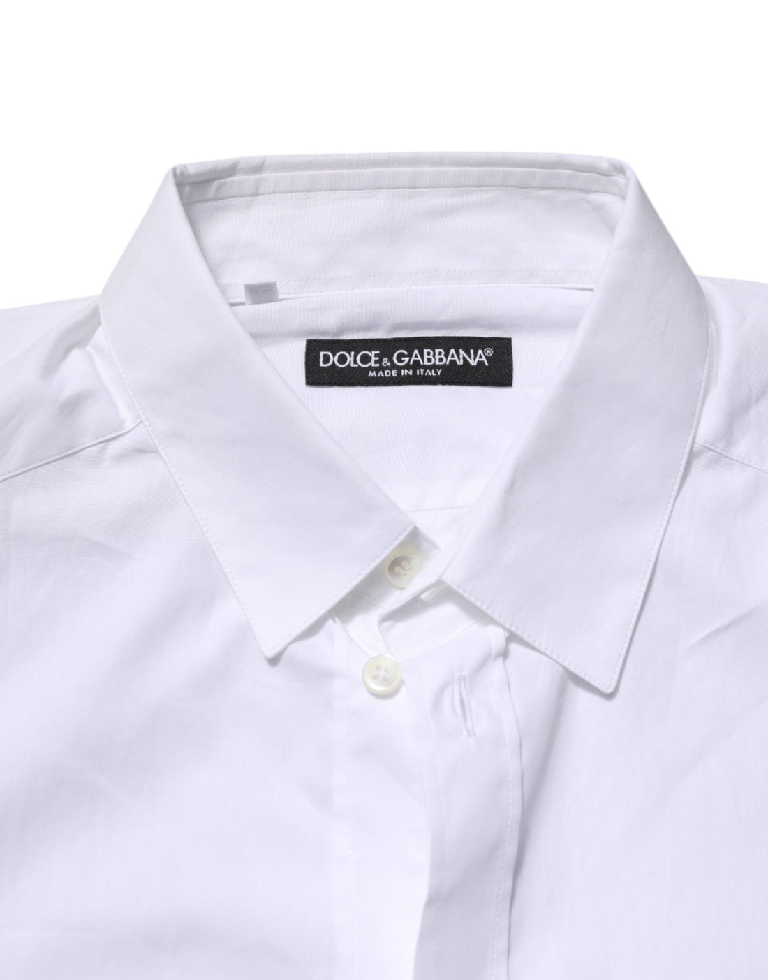 Dolce & Gabbana White Collared Long Sleeves Dress Formal Shirt - RIMODA